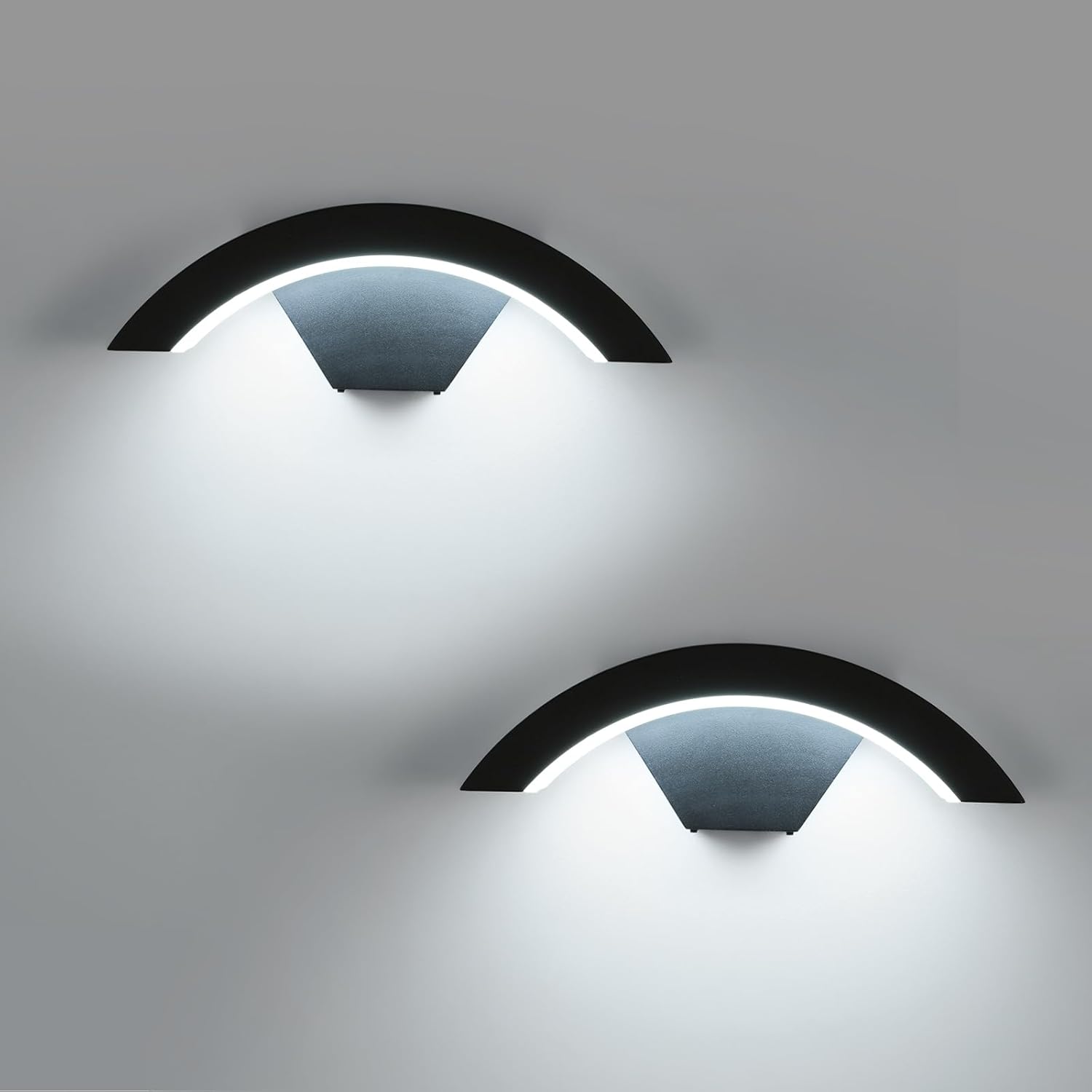 Lampada da Parete Esterno 24W IP65, Nera - immagine 9