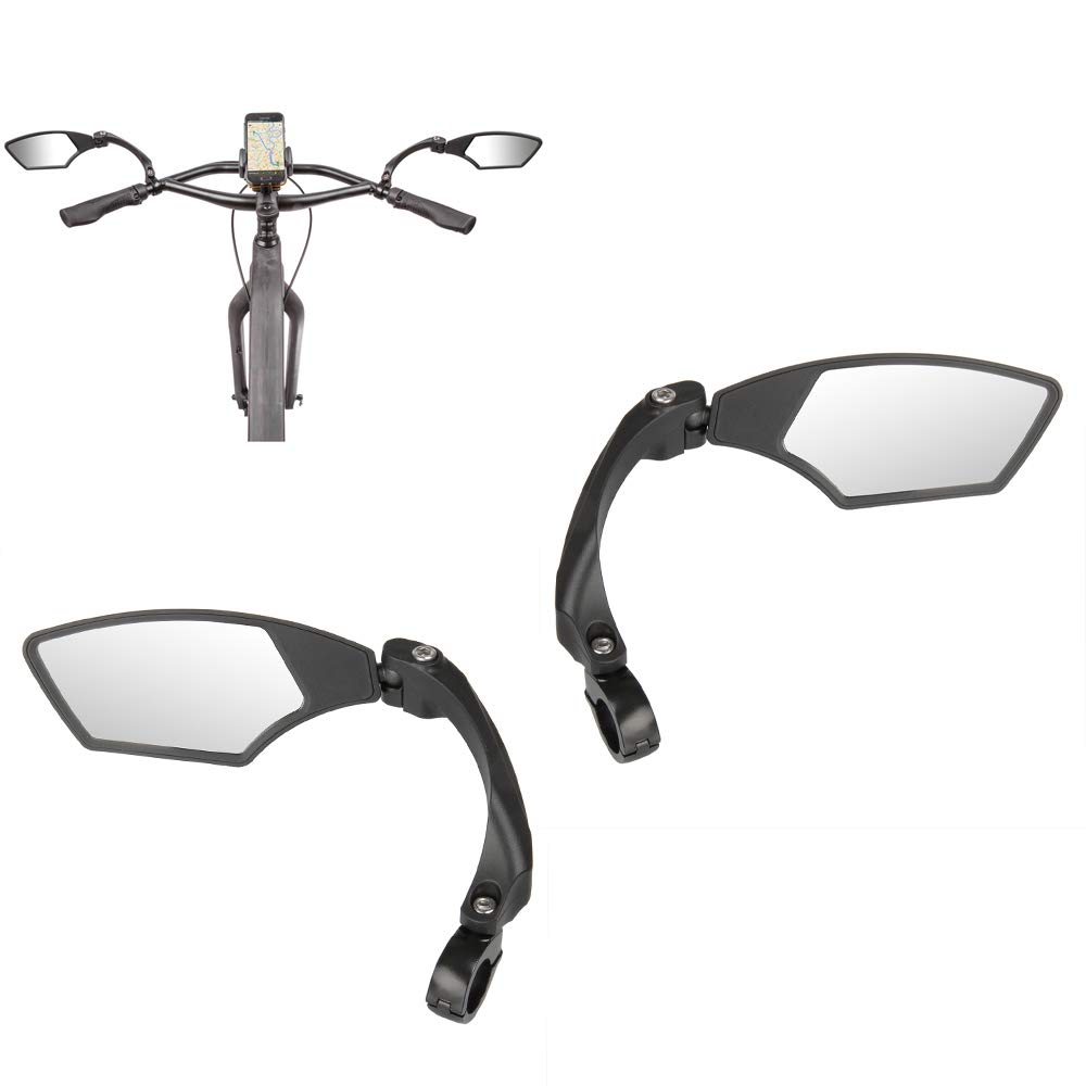 M-Wave Set di specchietti da bicicletta unisex per adulti SPY Space, nero