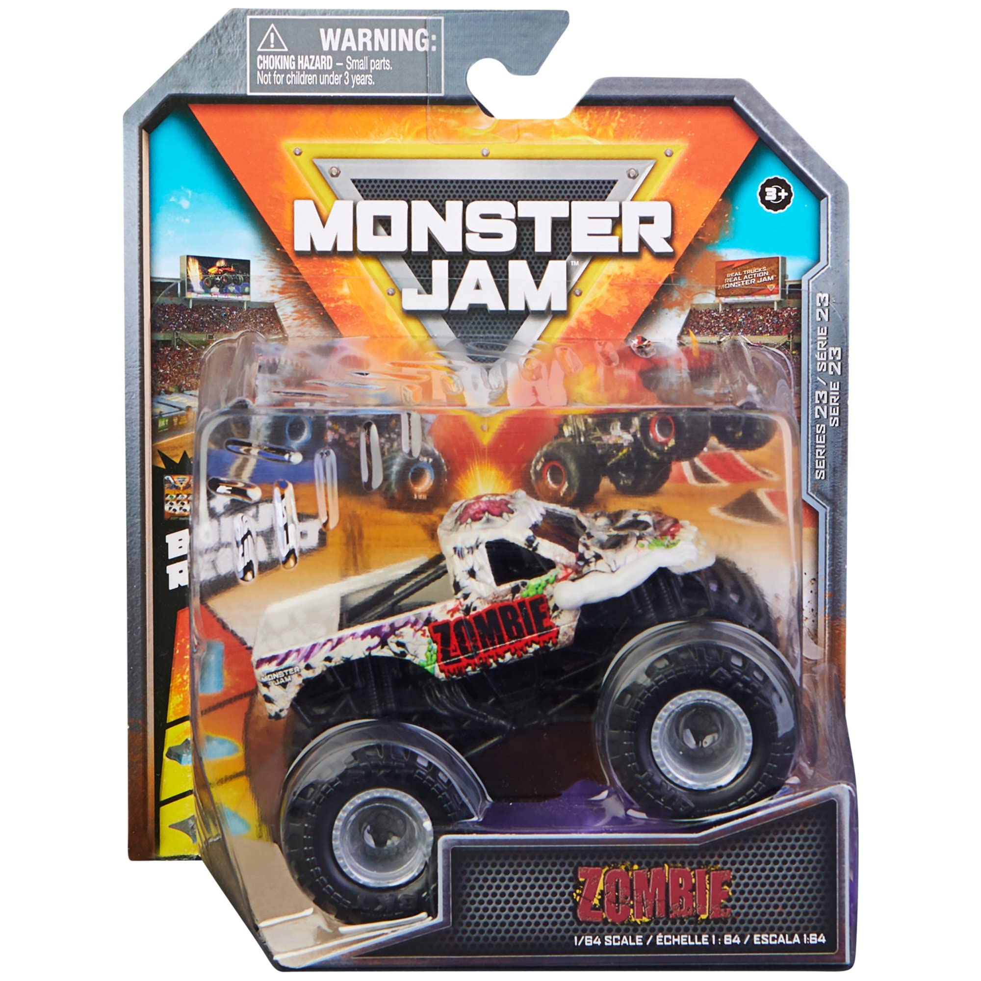 Monster Jam 2022 Spin Master 1:64 Camion pressofuso con accessorio bonus: finali mondiali zombie