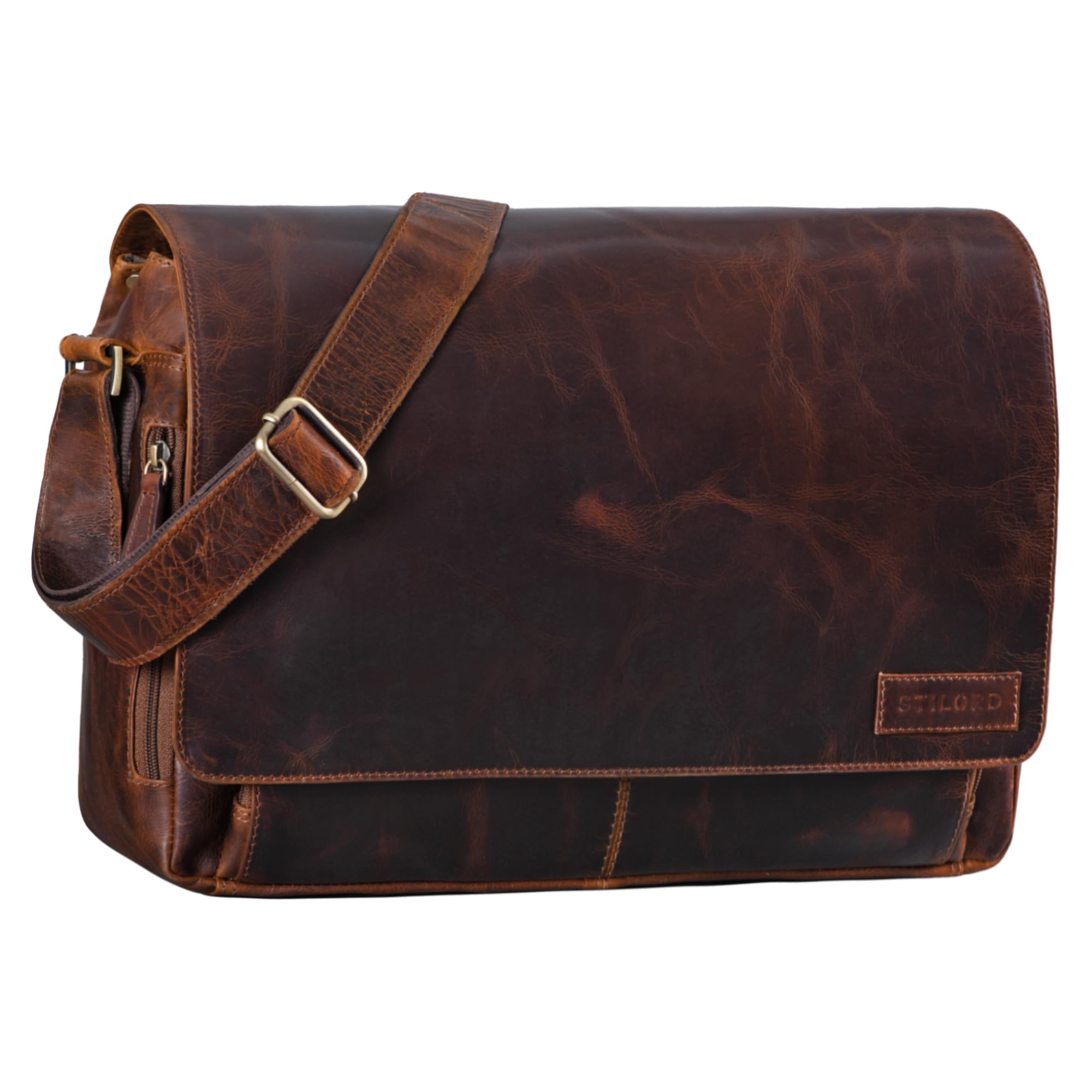 STILORD 'Rick' Borsa a tracolla Vintage in pelle