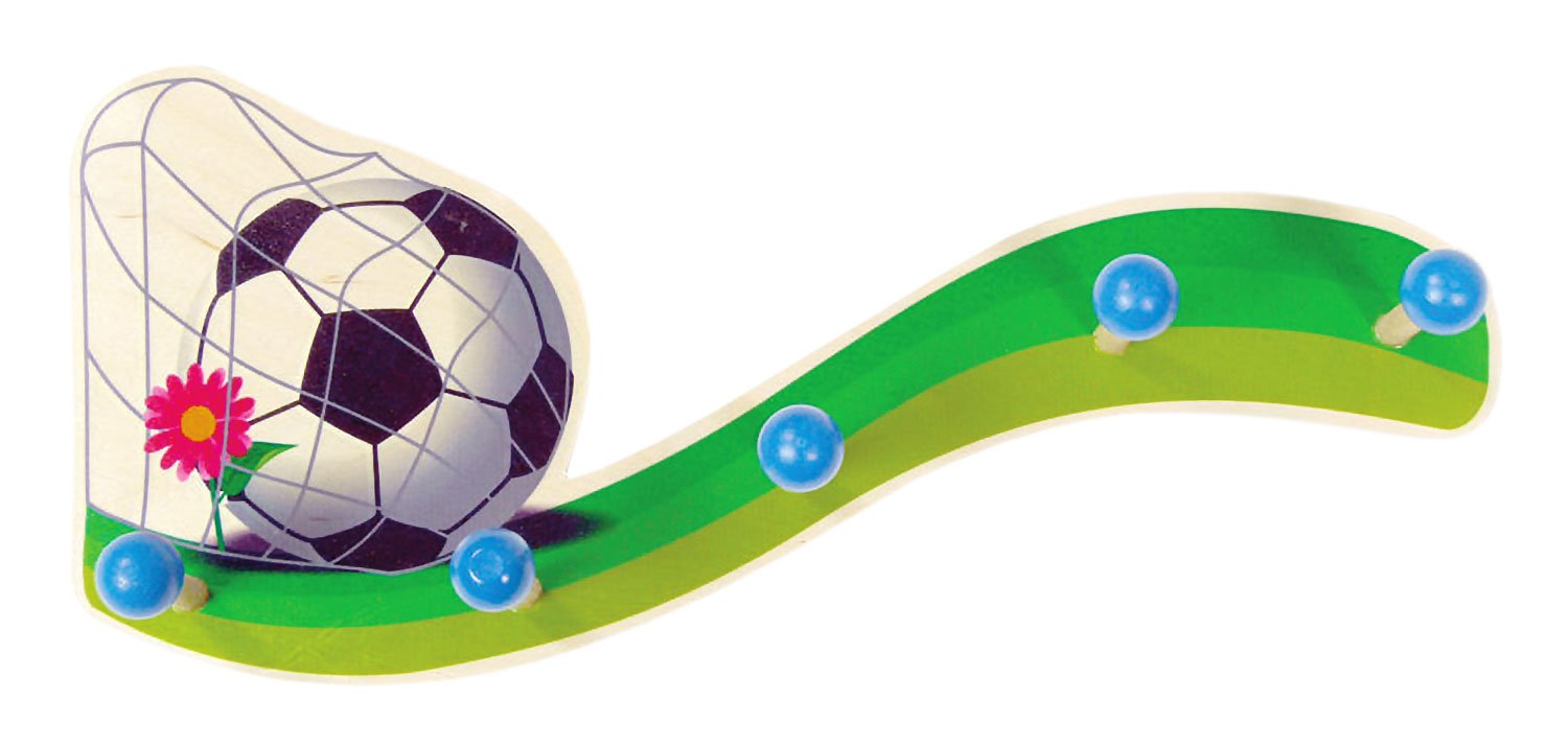 Hess 30300 - Giocattoli In Legno - Appendiabiti Da Parete - Calcio