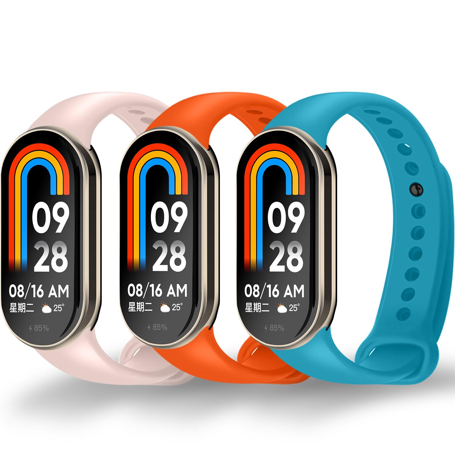 3PCS (Rosa+Arancione+Blu)