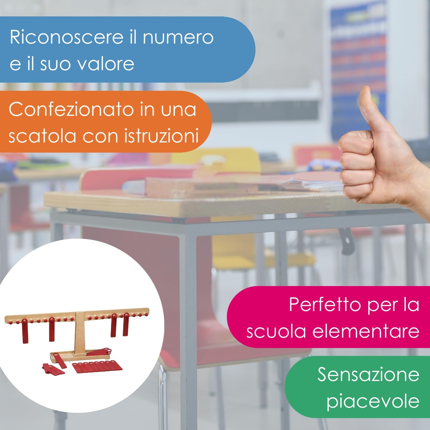 WISSNER Set De 11 Chiffres 1-10 En RE-Wood – 7 Cm, 60 Billes Incluses, Apprentissage Montessori, Fabriqué En Allemagne