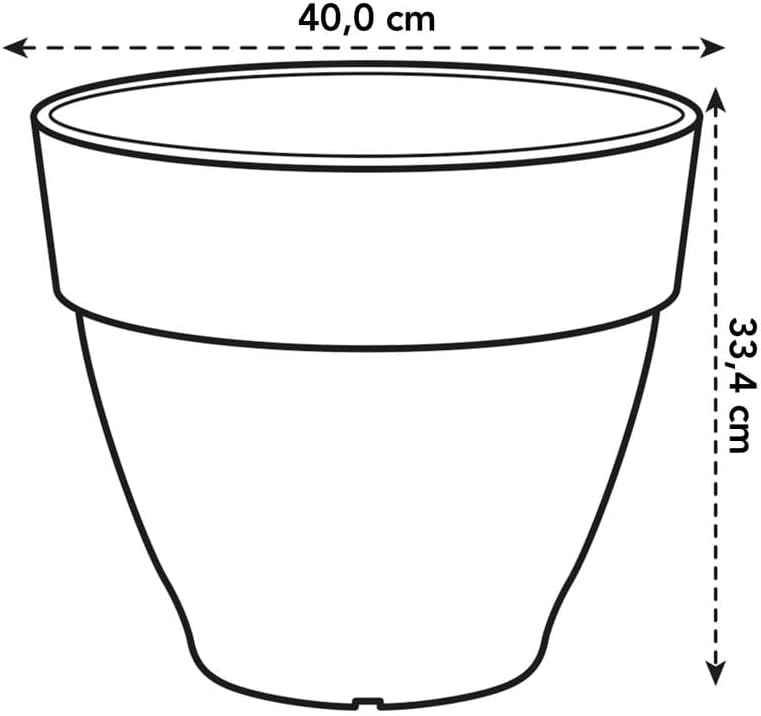 elho Vibia Campana Round 40 - Vaso per Esterno, Nero - immagine 6