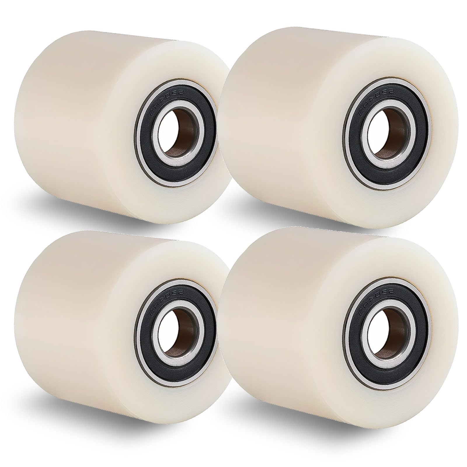 4 Ruote per Transpallet Nylon 80 x 70 mm Asse 20 mm