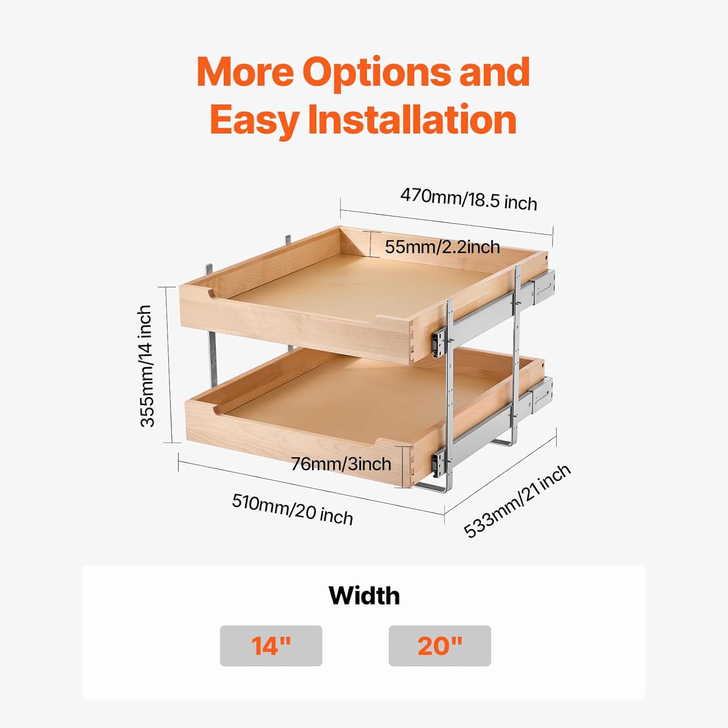 VEVOR Organizzatore Estensibile Armadio 2 Ripiani - immagine 7