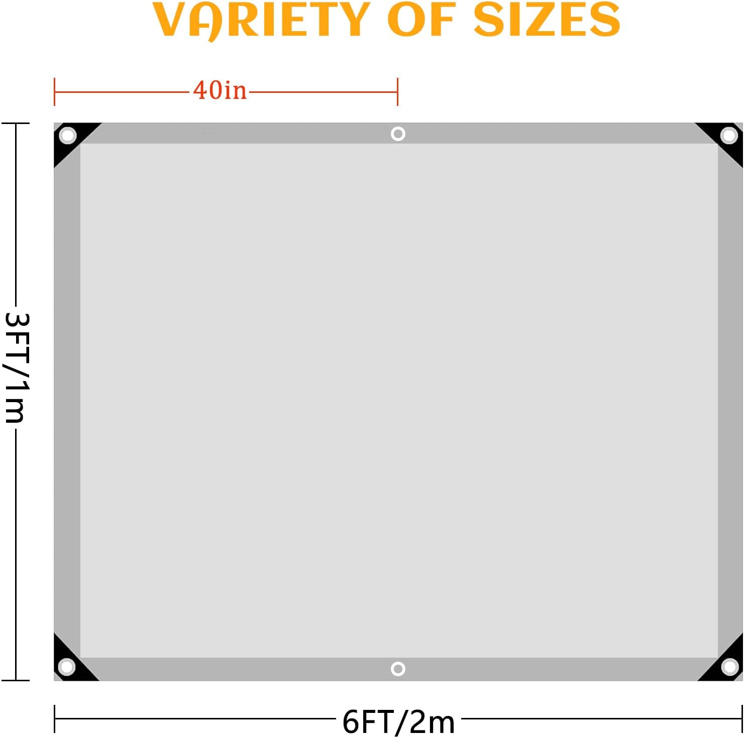 Eeatuztl Telo Impermeabile Esterno in Polietilene 1x2m - immagine 2