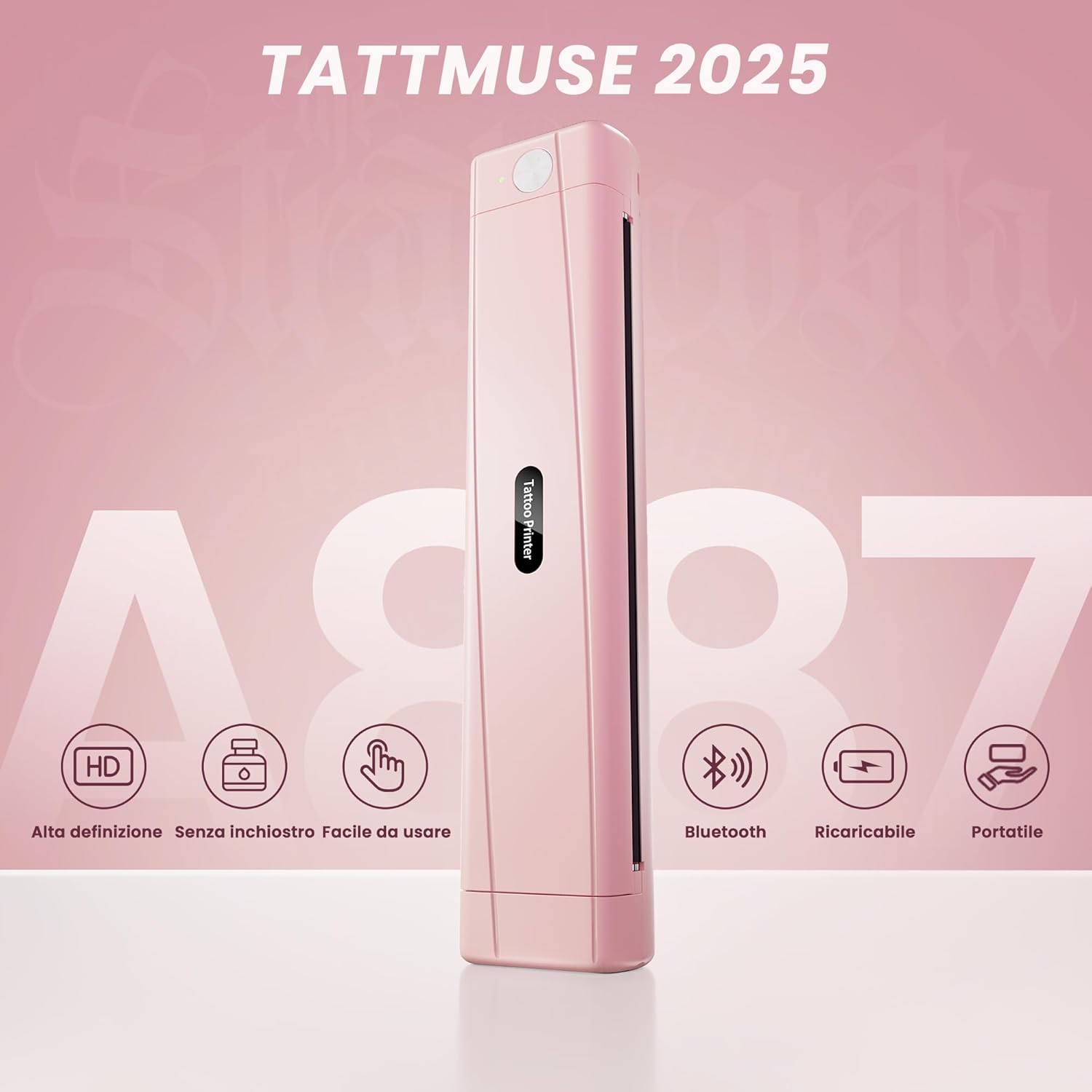 Tattmuse Stampante Termica per Tatuaggi Bluetooth - immagine 2