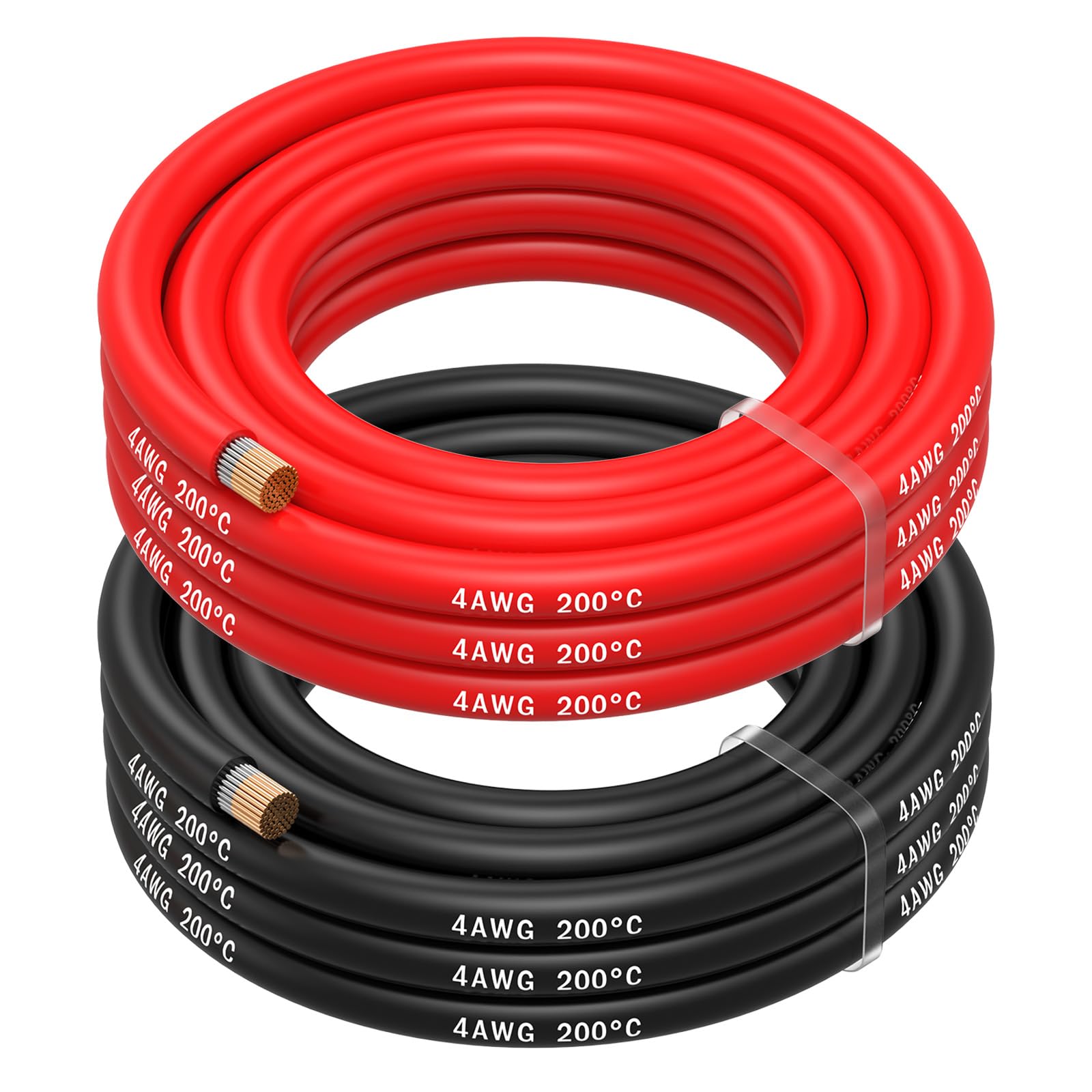 Mmobiel AWG Cavo Elettrico Silicone - 2 Fili (4 Awg)