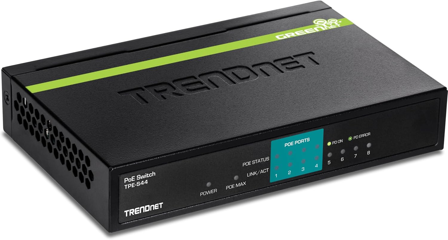 TRENDnet TPE-S44, Switch PoE 8 porte 10/100 Mbps - immagine 1