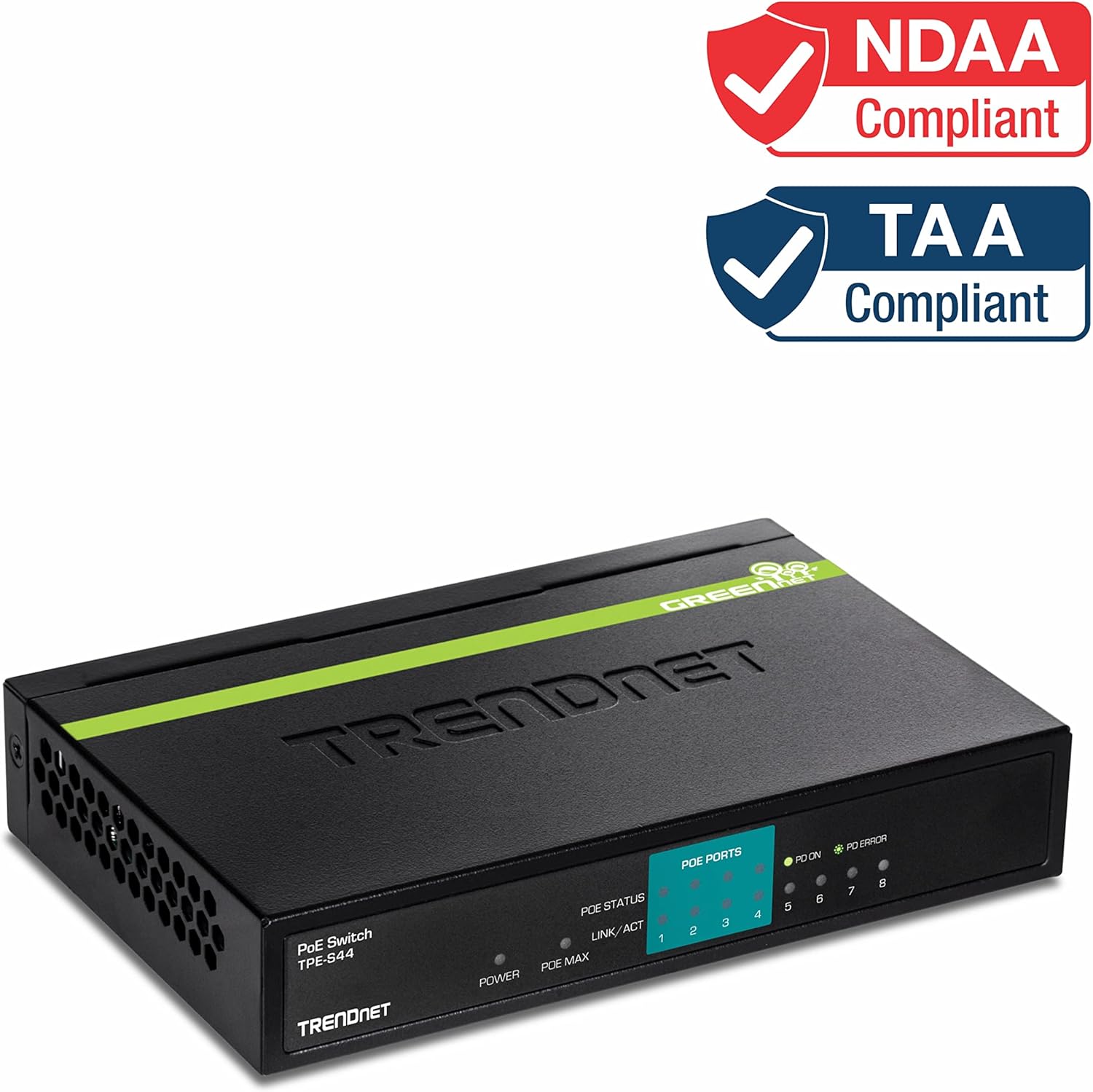 TRENDnet TPE-S44, Switch PoE 8 porte 10/100 Mbps - immagine 2