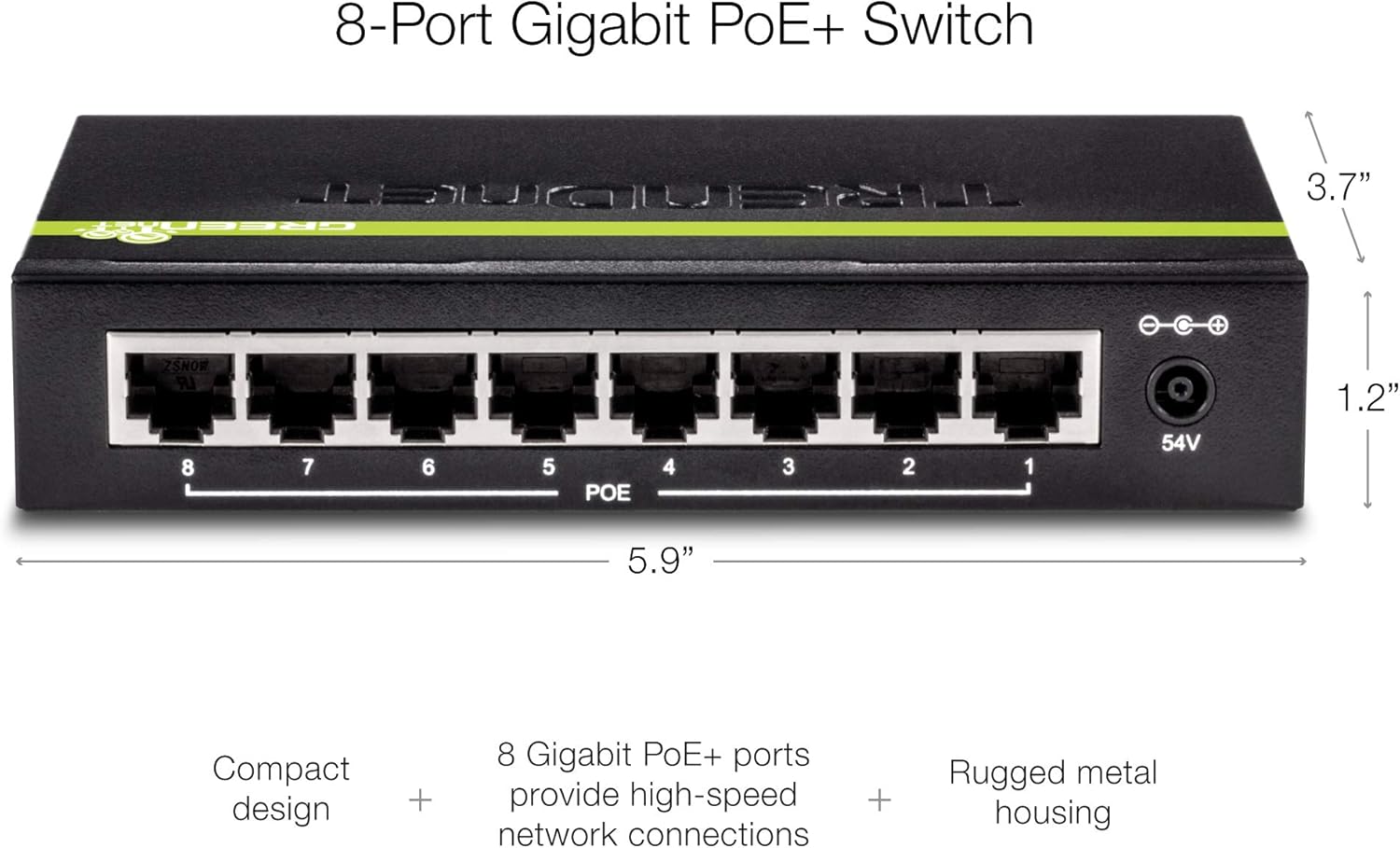 TRENDnet TPE-S44, Switch PoE 8 porte 10/100 Mbps - immagine 3