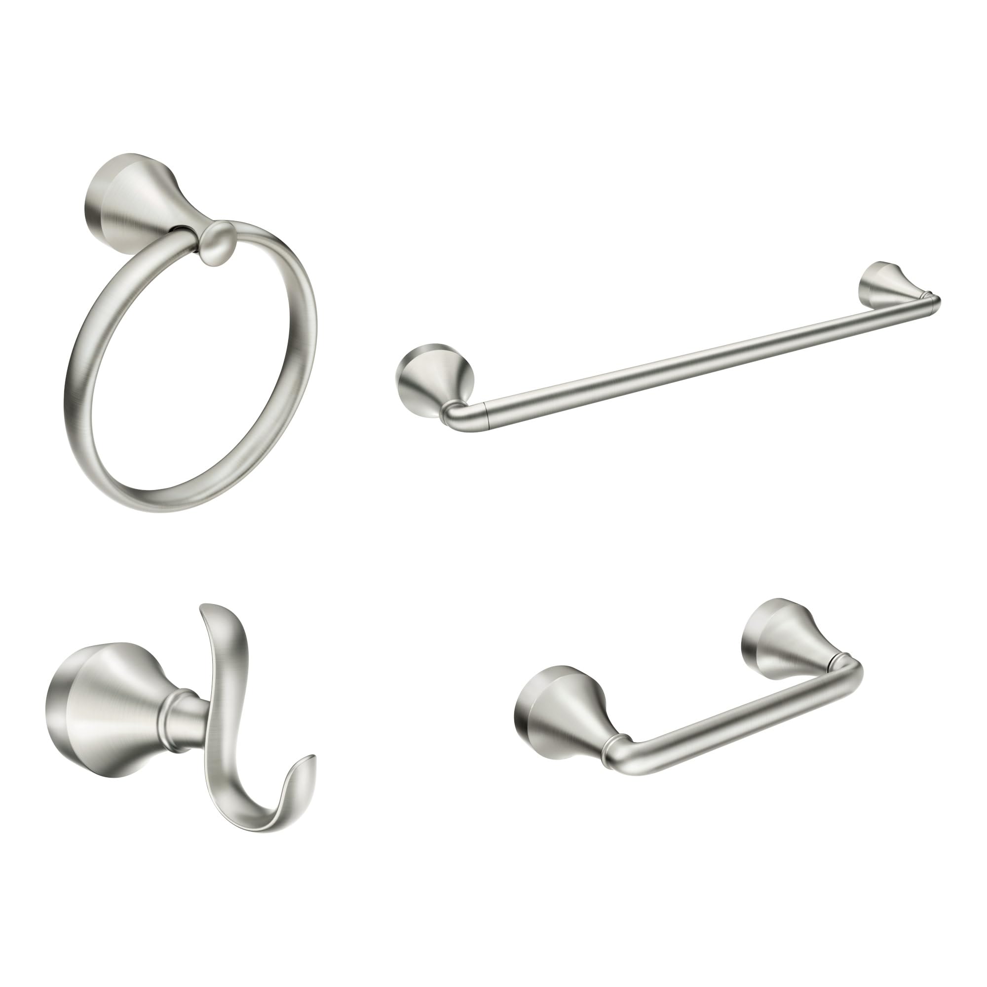 Moen Wellton 4-piece Bath Hardware Set - Default Title