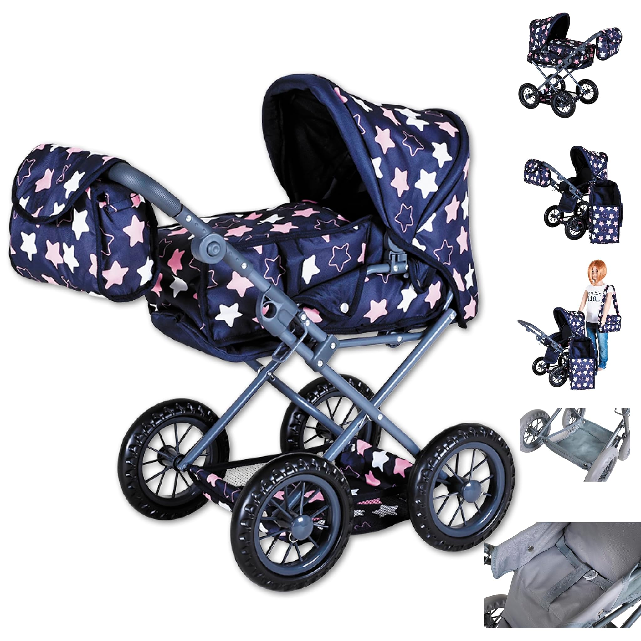 Knorrtoys 63143 Ruby - Passeggino per bambole, colore: Rosa