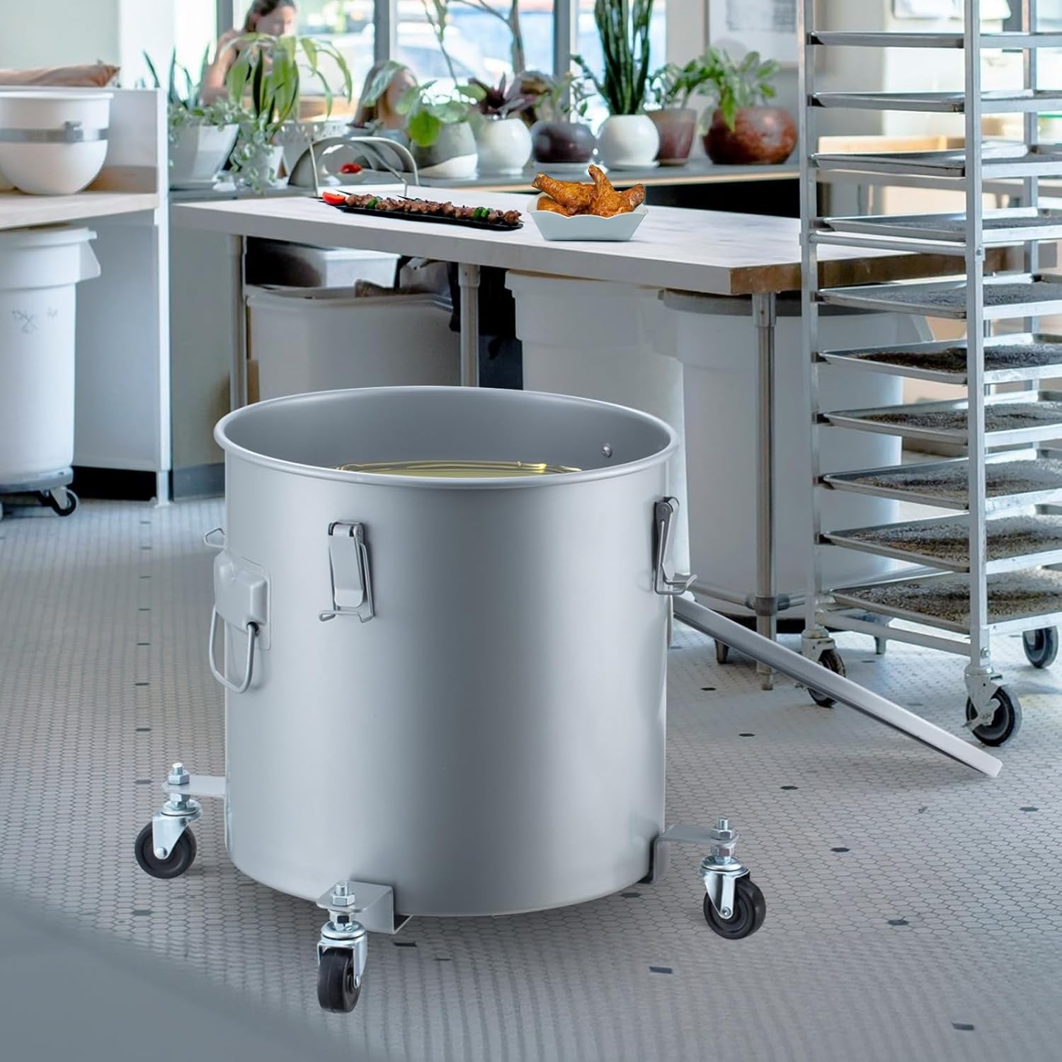 Vevor Secchio per Grasso di Friggitrice 16 Gal, Grigio - immagine 8