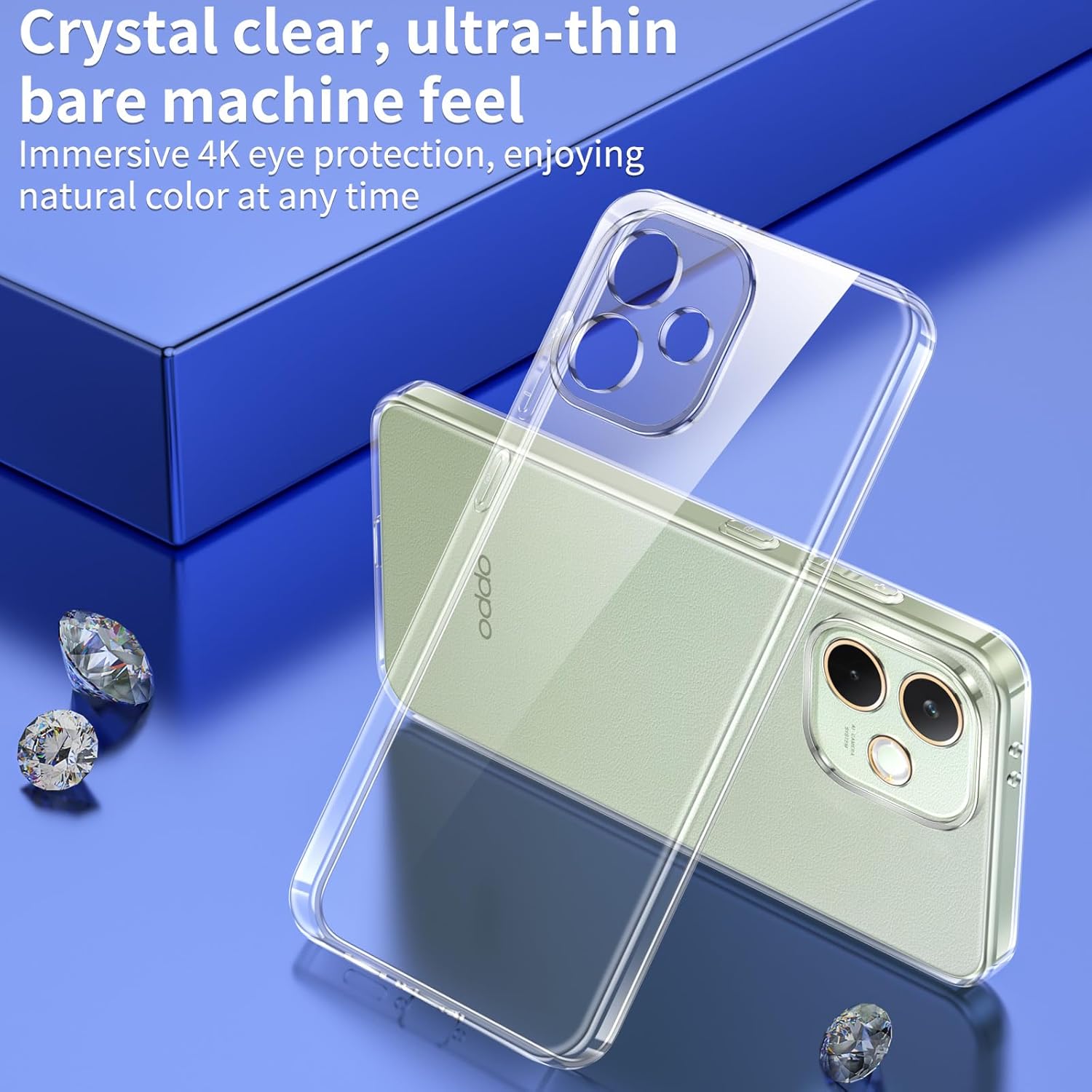 Phoona Cover Trasparente e 2 Vetri Temperati per OPPO A5 Pro - immagine 3