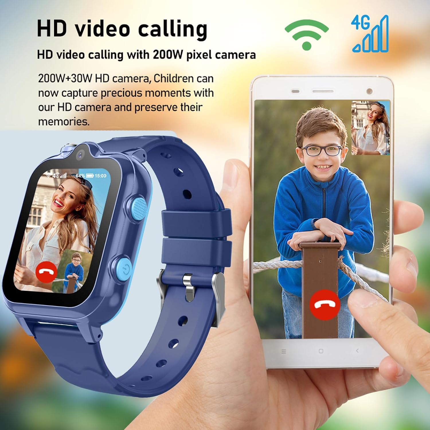 DDIOYIUR Smartwatch Bambini GPS 4G con WiFi - immagine 2