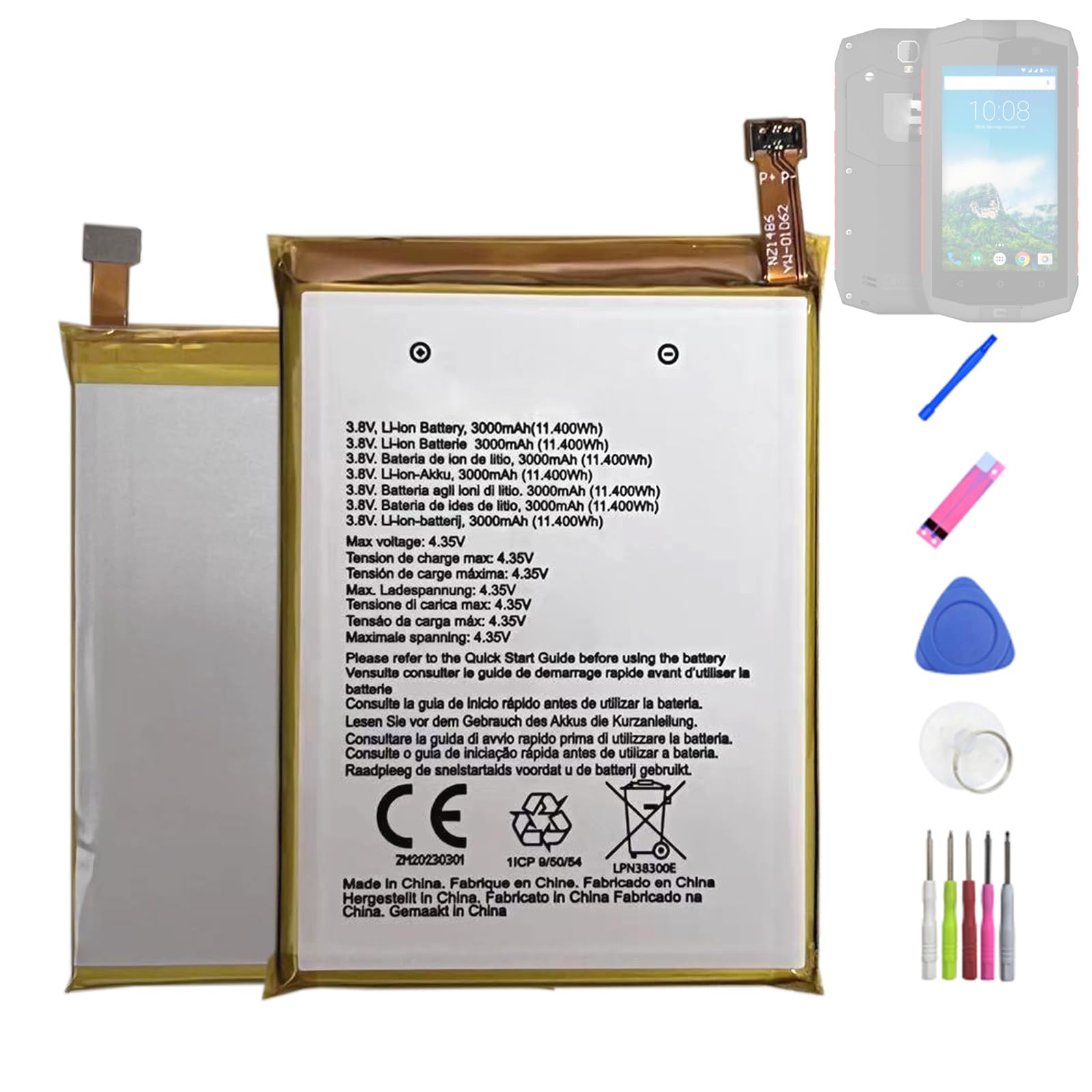 Batteria di Ricambio LPN38300E per Crosscall Trekker M1