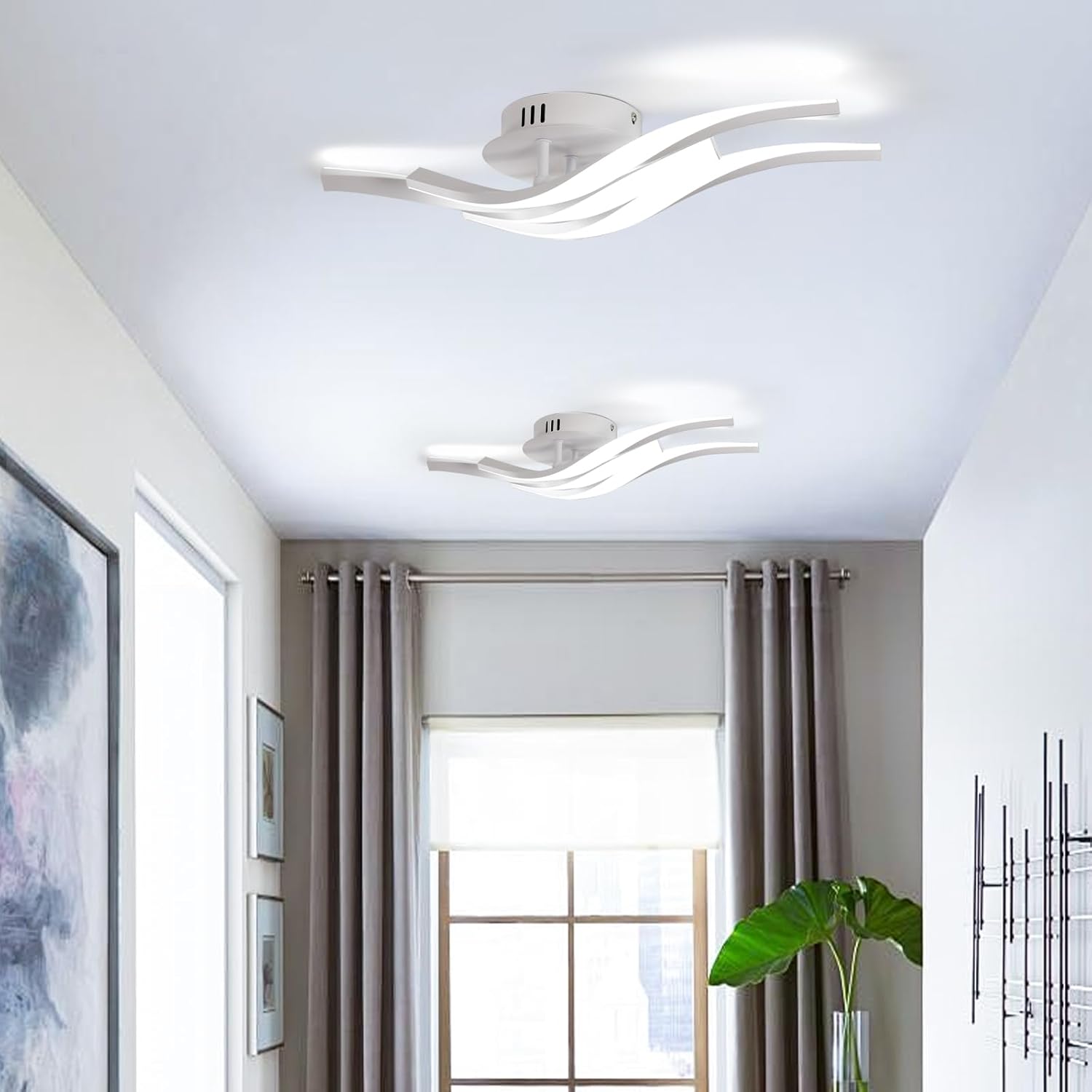 Plafoniera LED Soffitto Moderna 24W 6500K, Ø52CM - immagine 2