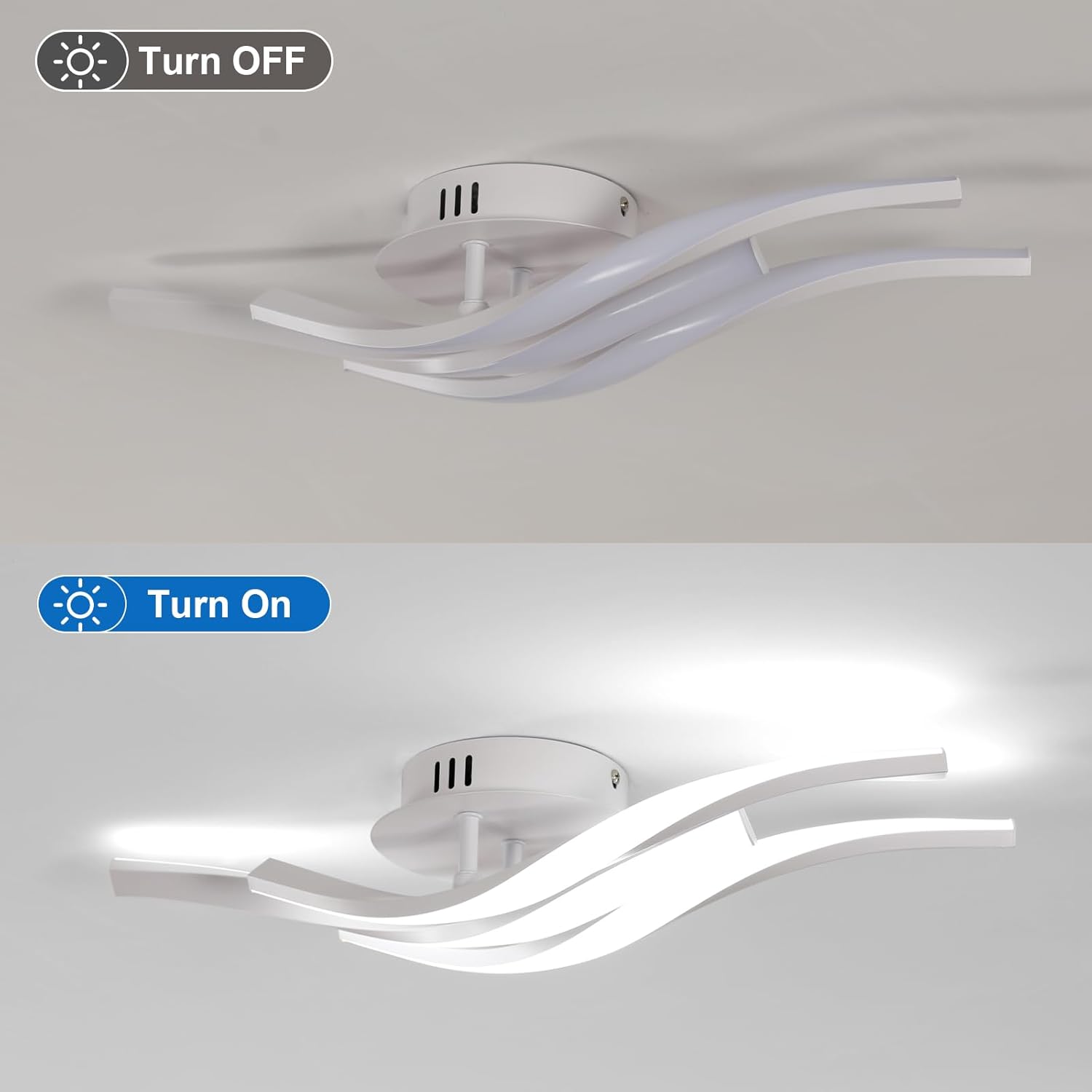 Plafoniera LED Soffitto Moderna 24W 6500K, Ø52CM - immagine 5