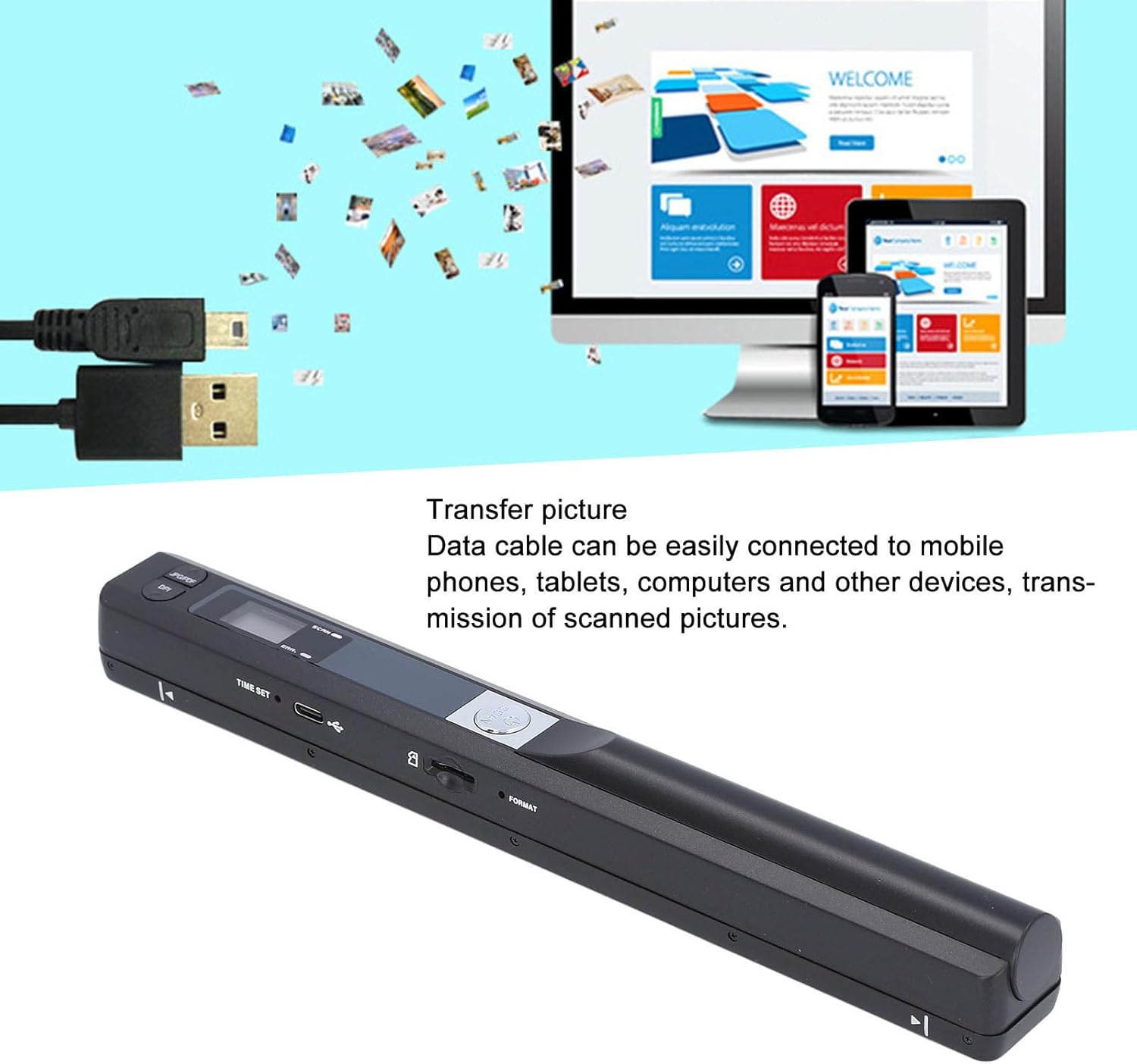 Scanner per Documenti Portatile USB HD 900 DPI - immagine 2