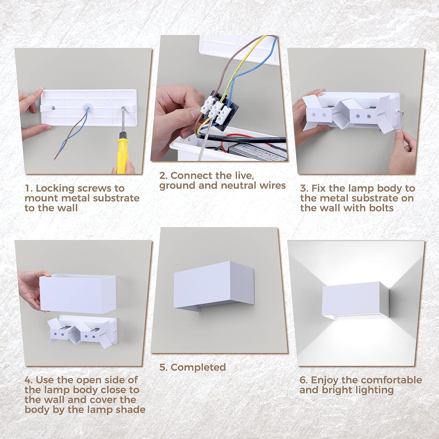 Encoft 2 Pezzi Applique LED da Esterno COB 24W - immagine 7