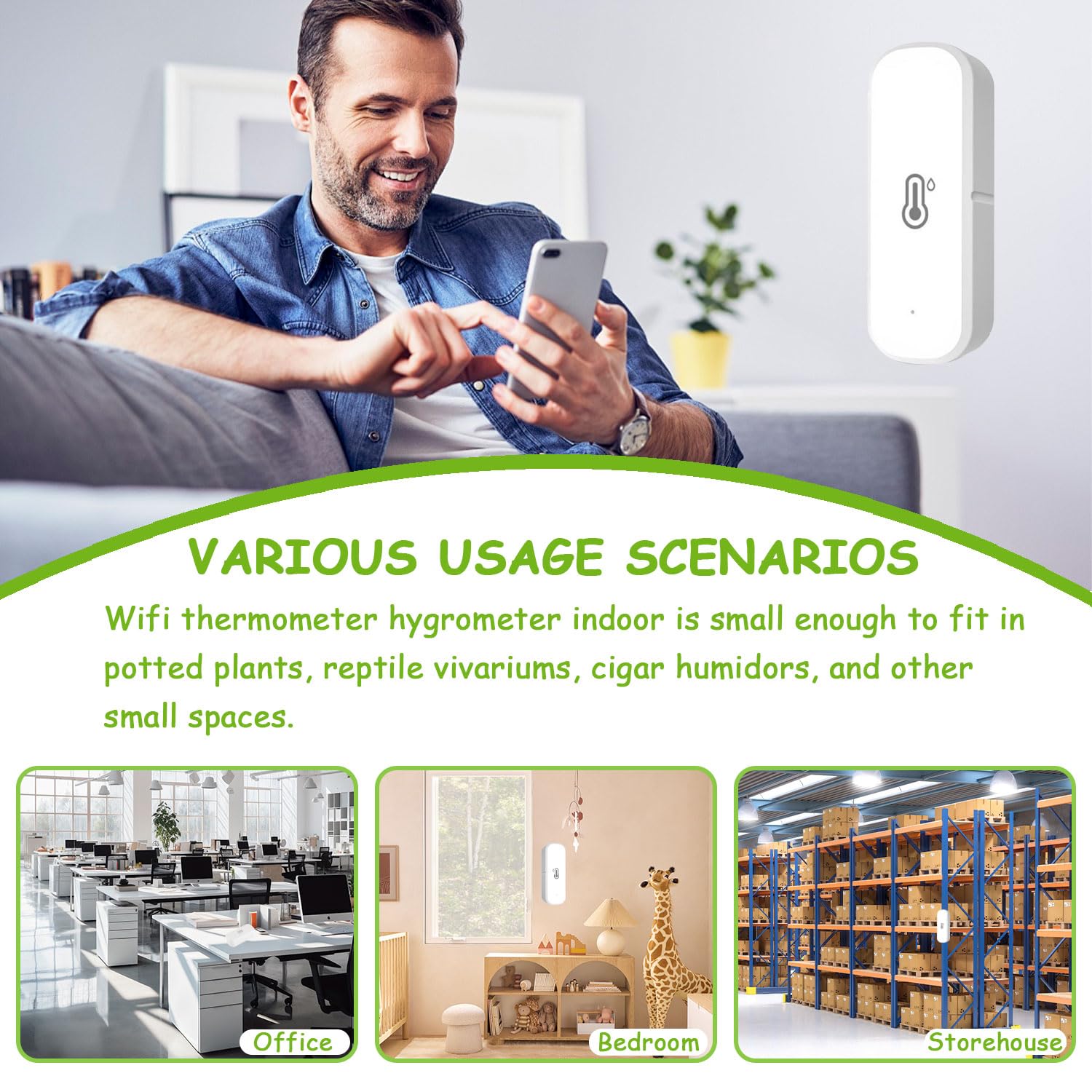 EPLZON Termometro Igrometro WiFi Smart (4 pz) - immagine 5
