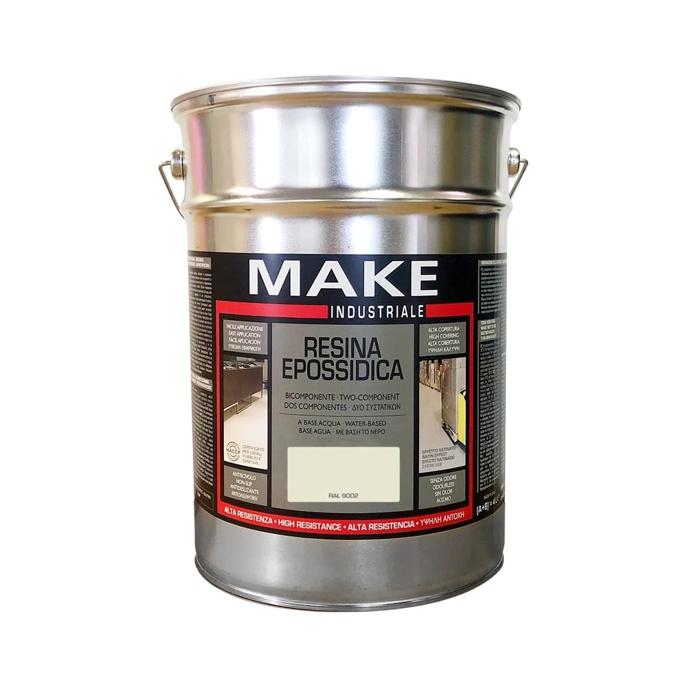 Make DESIGN FOR YOU Resina Epossidica Industriale 4L, Grigio Chiaro