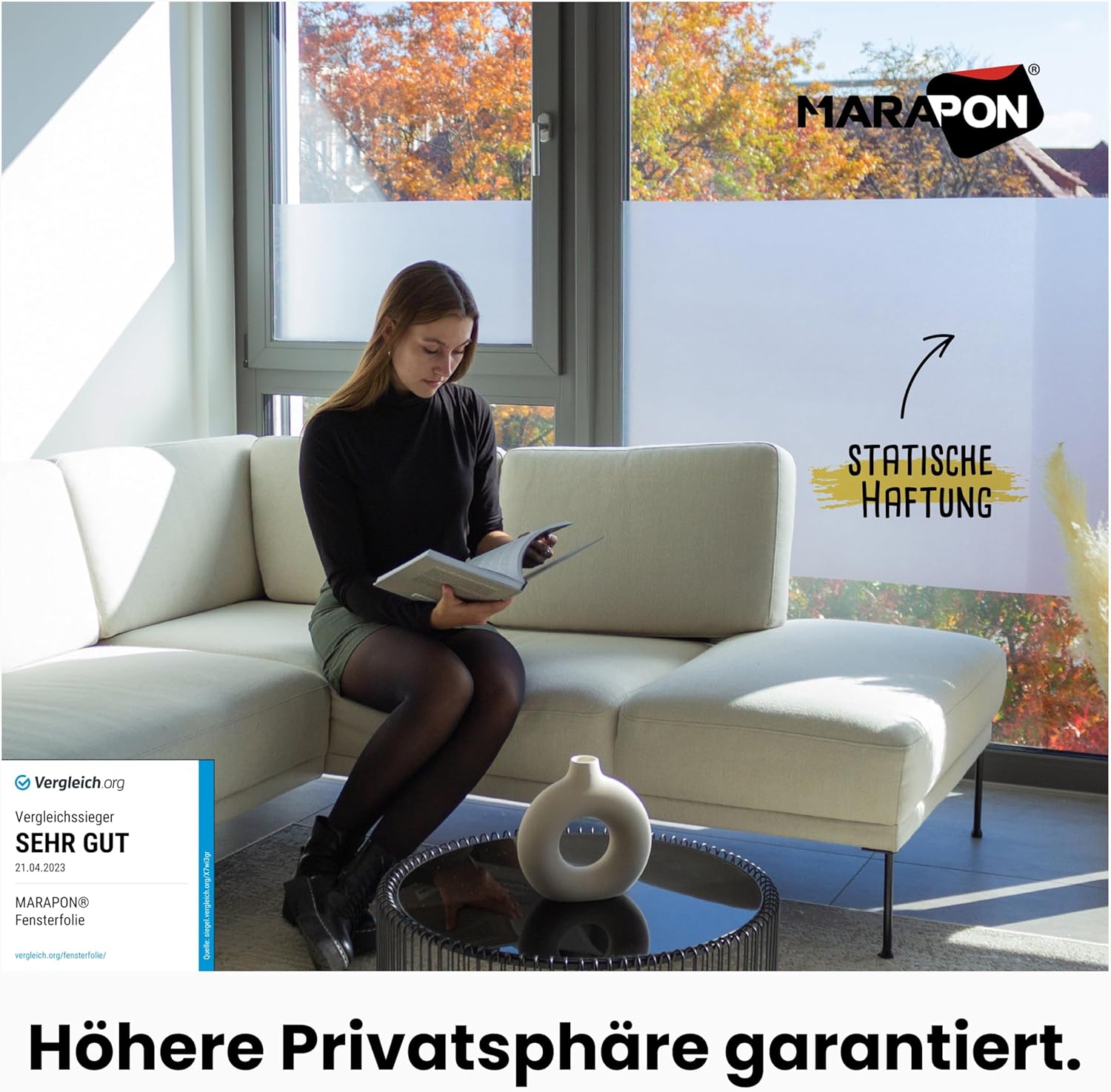 Marapon Pellicola Statica Opaca per Finestre 0,445x50m - immagine 2