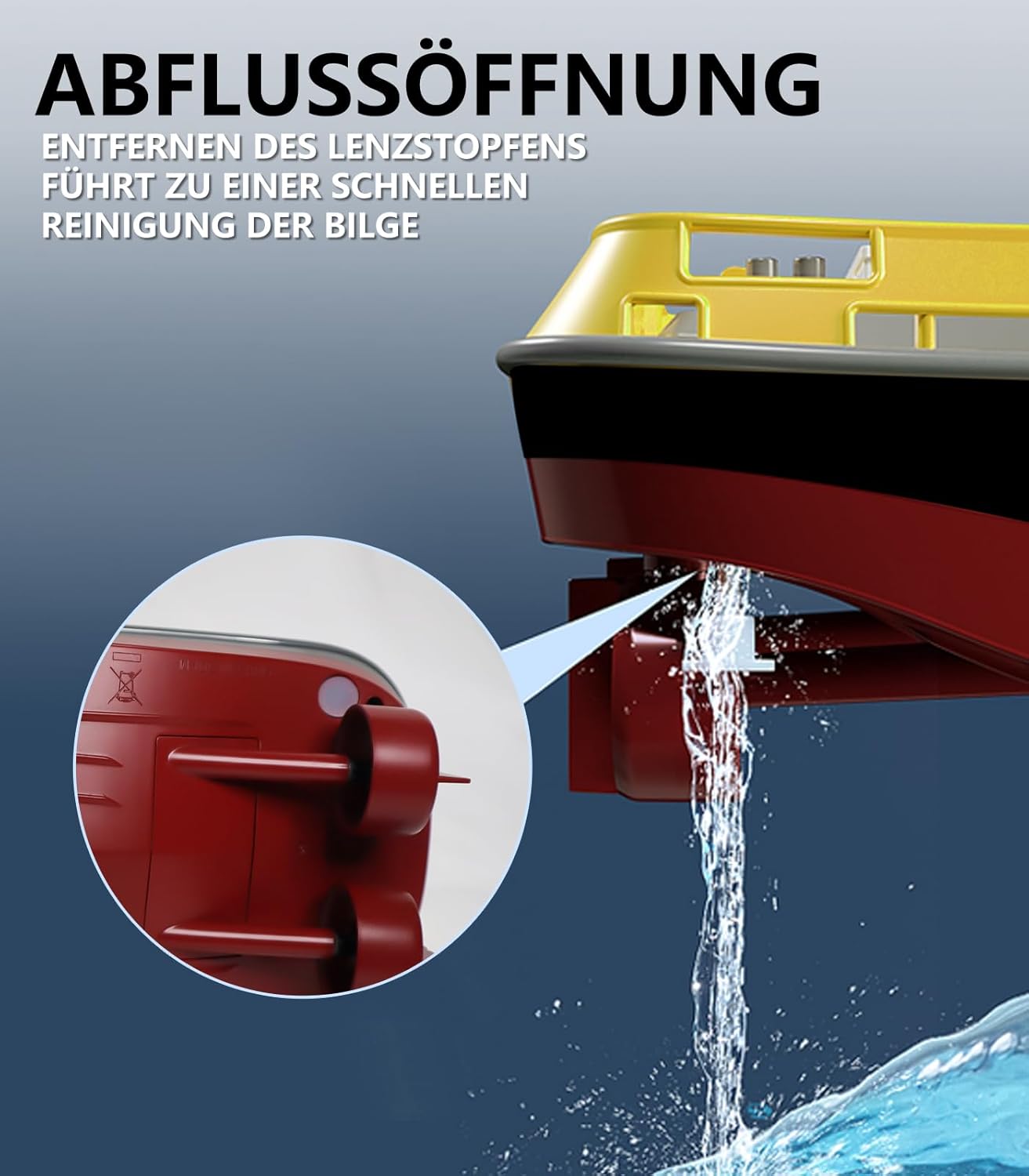 fisca Barca Telecomandata RC Alta Velocità 1/72, Giallo - immagine 3