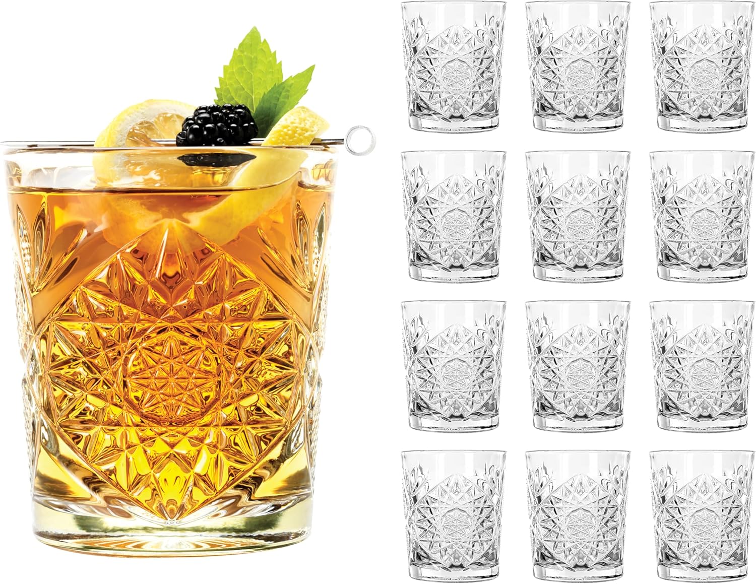 Libbey Hobstar 12 x Whiskygläser, Tumbler, Glas, 355 ml - immagine 1