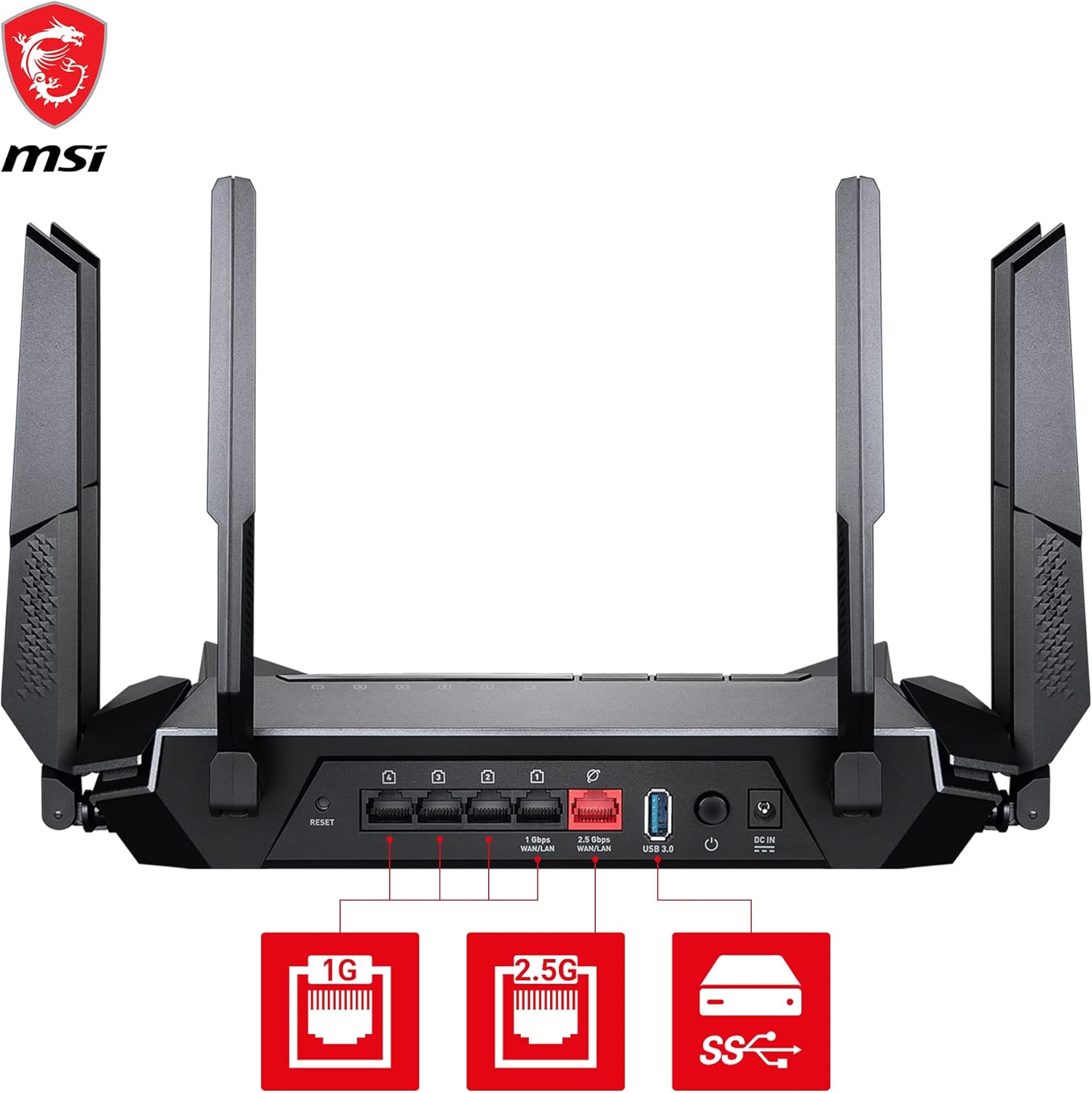 Msi RadiX AX6600 WiFi 6 Tri-Band Gaming Router - immagine 7
