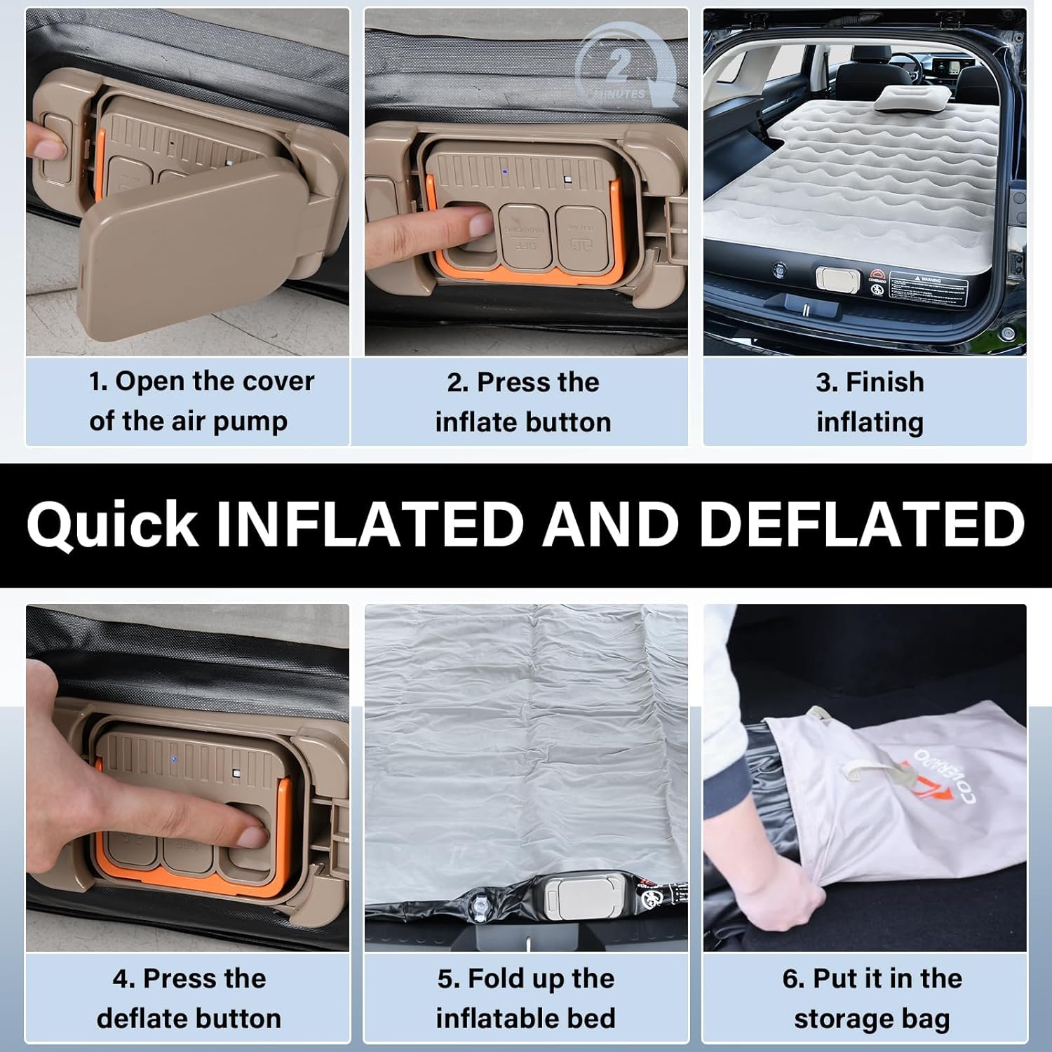 Coverado Materasso ad Aria SUV - Letto Gonfiabile - immagine 7