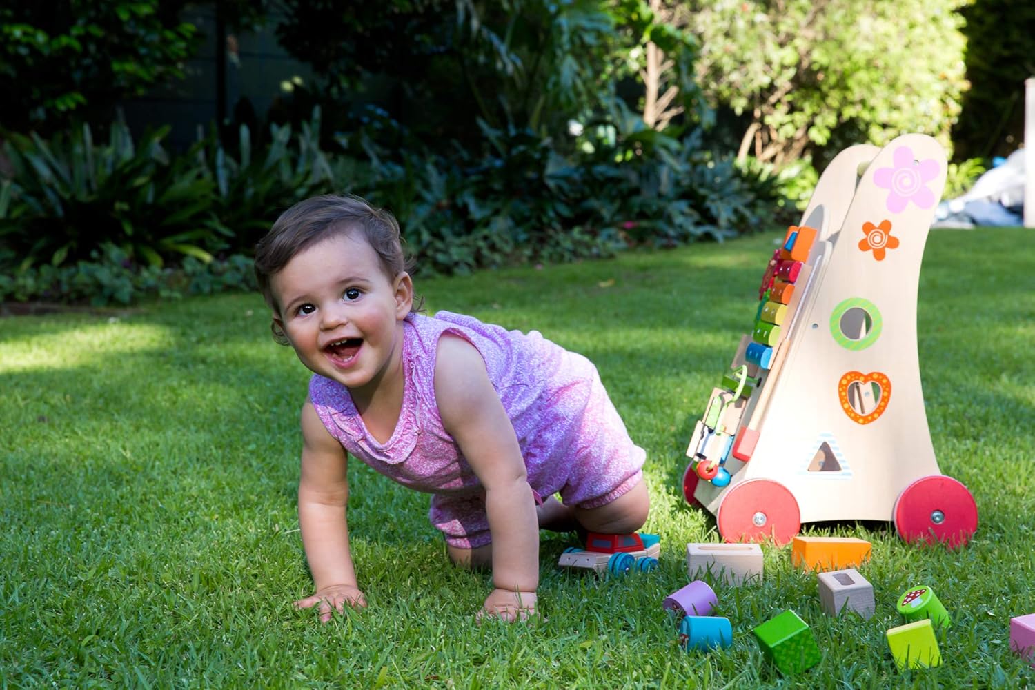 Everearth Carrello da Passeggio in Legno 51cm - immagine 5