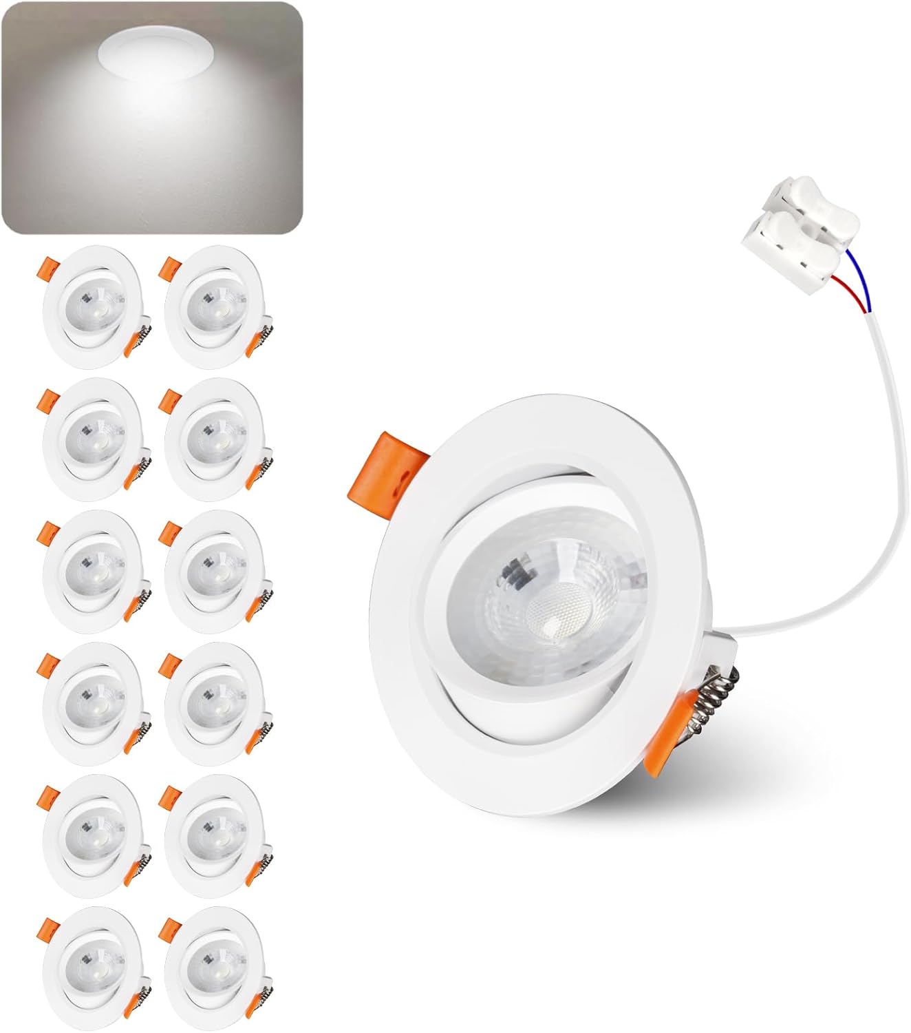 Faretti LED Soffitto Incasso 4W 6000K (Set di 12) - immagine 1