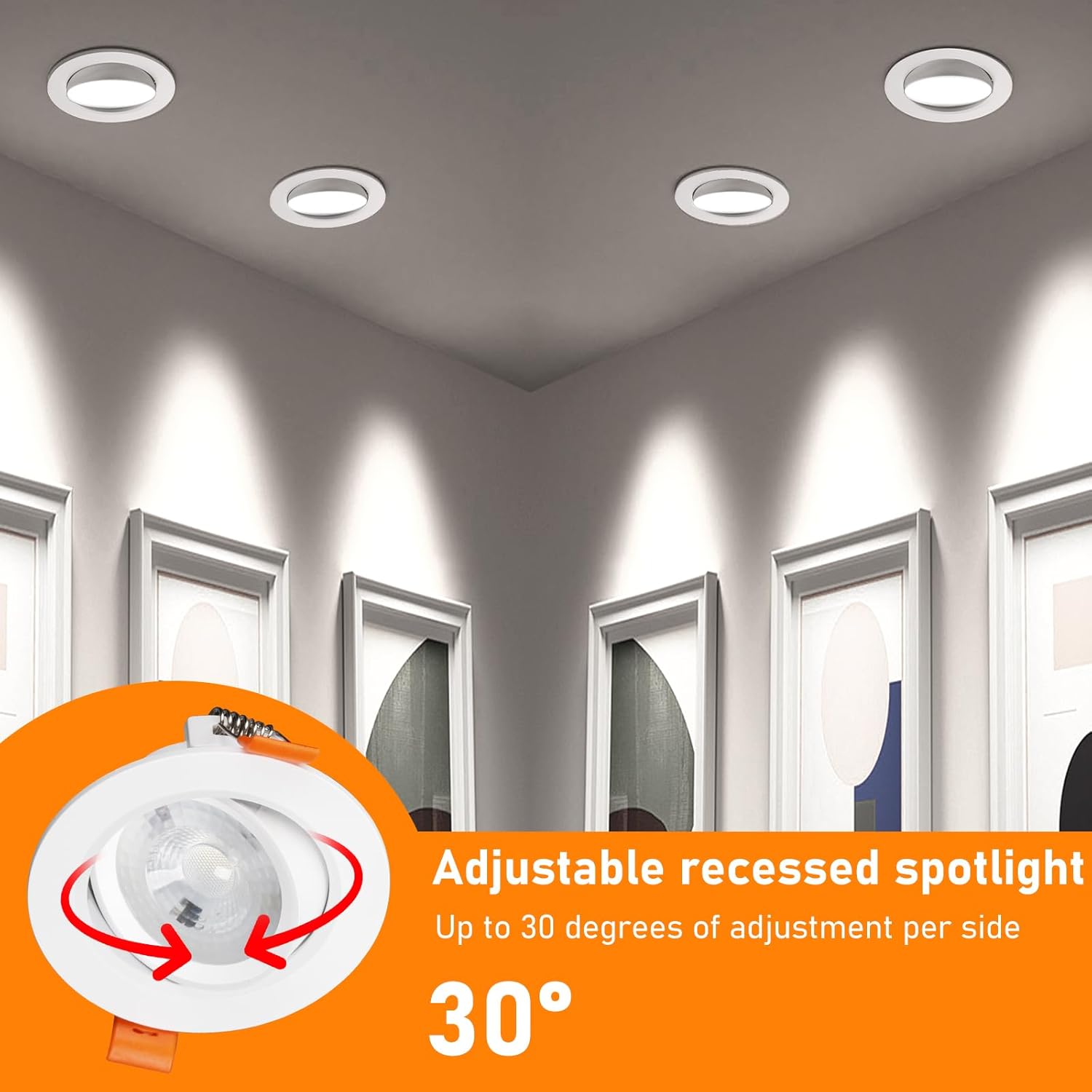 Faretti LED Soffitto Incasso 4W 6000K (Set di 12) - immagine 5