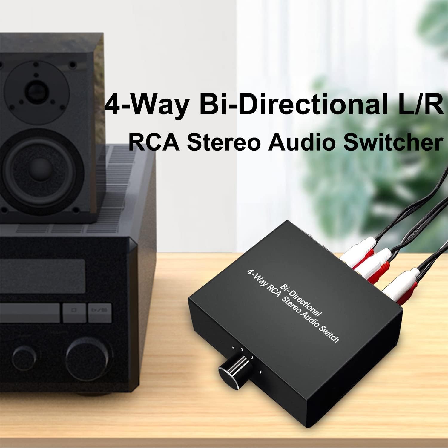 Commutatore Audio Stereo Bidirezionale L/R RCA a 4 Vie - immagine 6