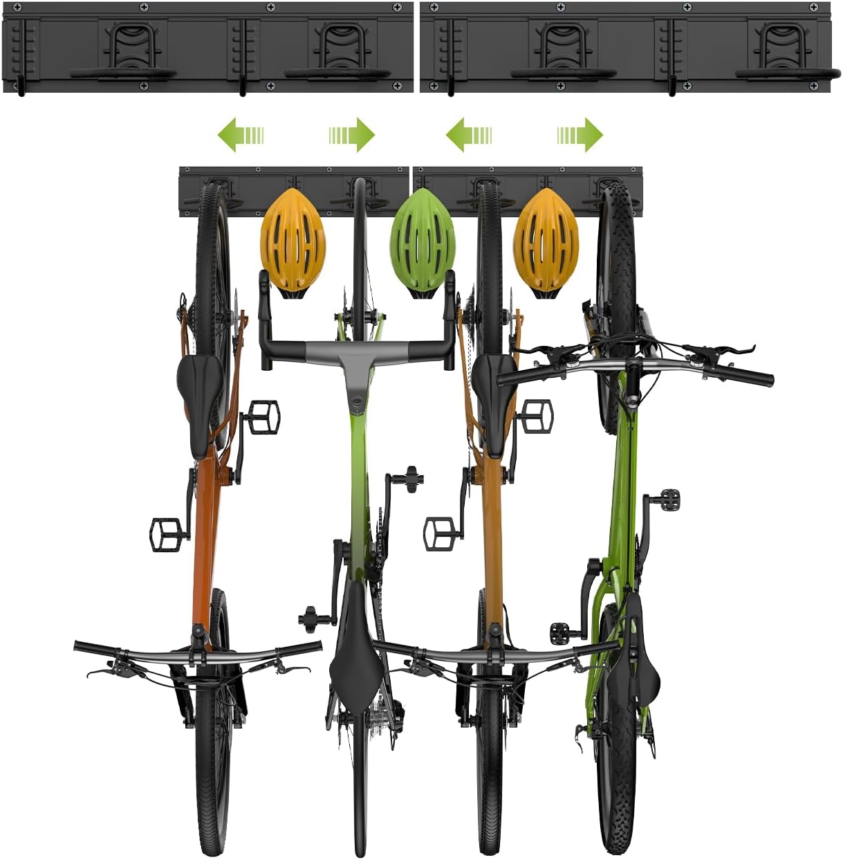 Housolution Ganci Portabici 32" per 4 Biciclette + 3 Caschi - immagine 1
