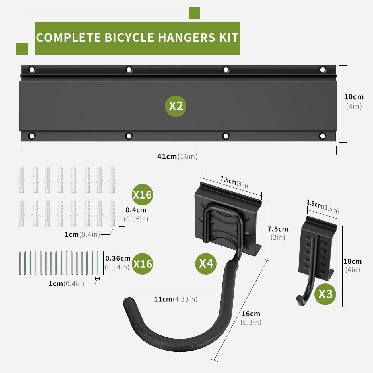 Housolution Ganci Portabici 32" per 4 Biciclette + 3 Caschi - immagine 5