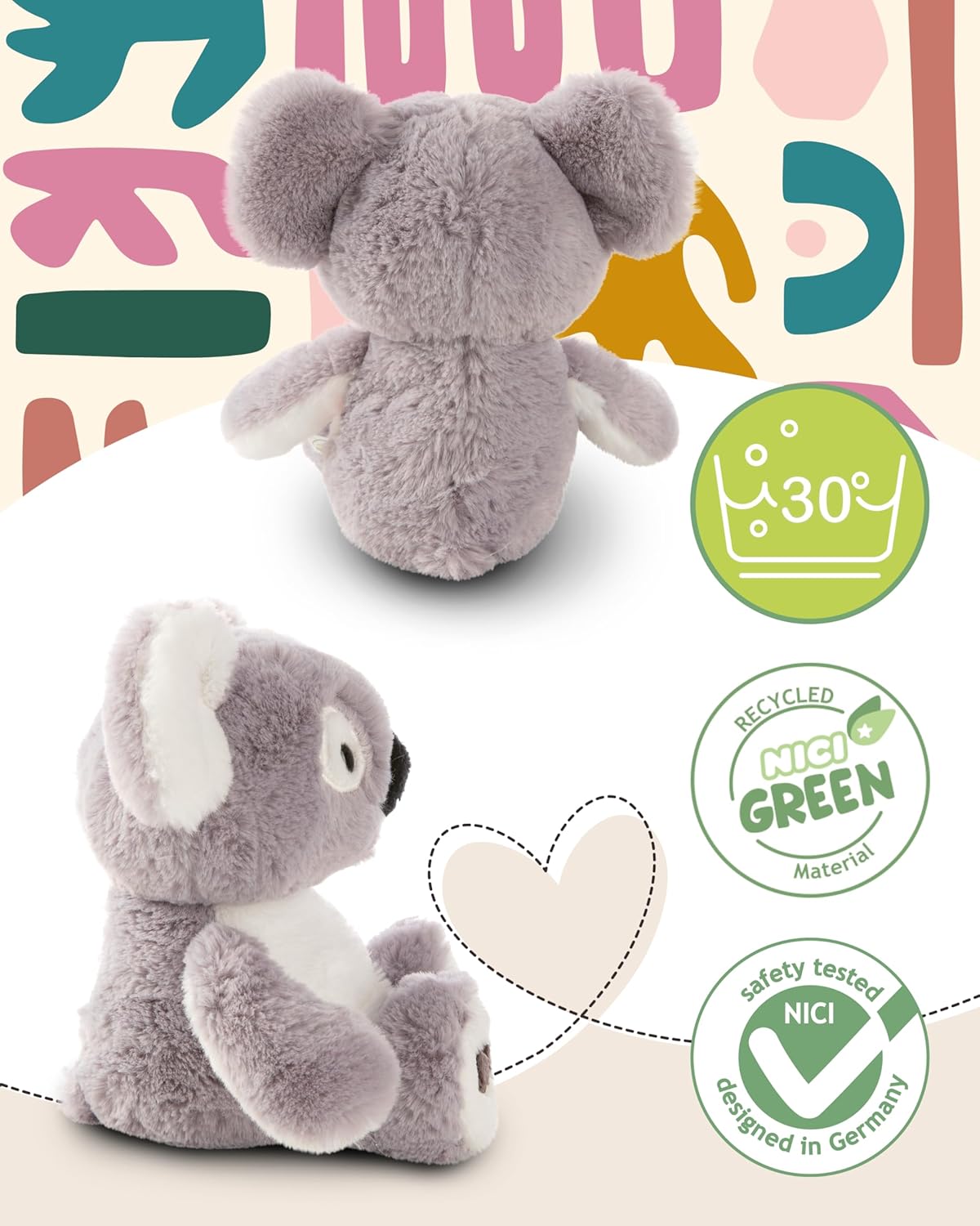 NICI Koala Barry di Peluche 50cm, Grigio - immagine 3