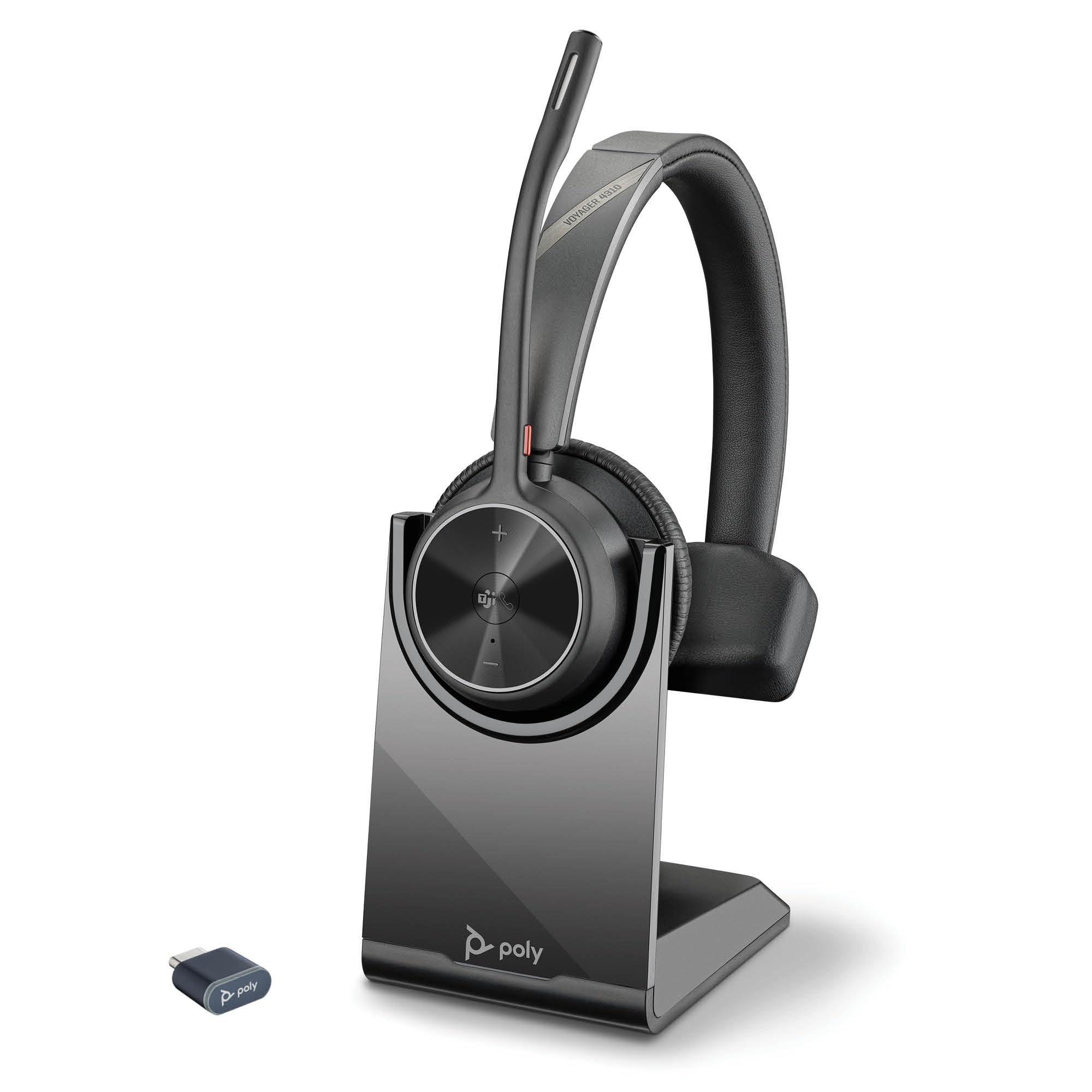 Poly Voyager 4310 UC - Cuffia Monoaurale Wireless, Nero