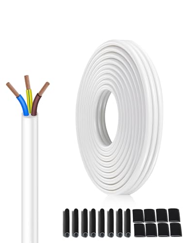 Cavo Elettrico H05VV-F 3X0,75 mm² Bianco - 5 Metri
