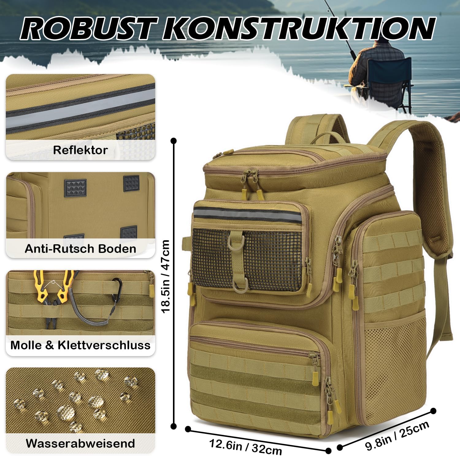 Borsa da Pesca Tattica Grande 45L - immagine 2