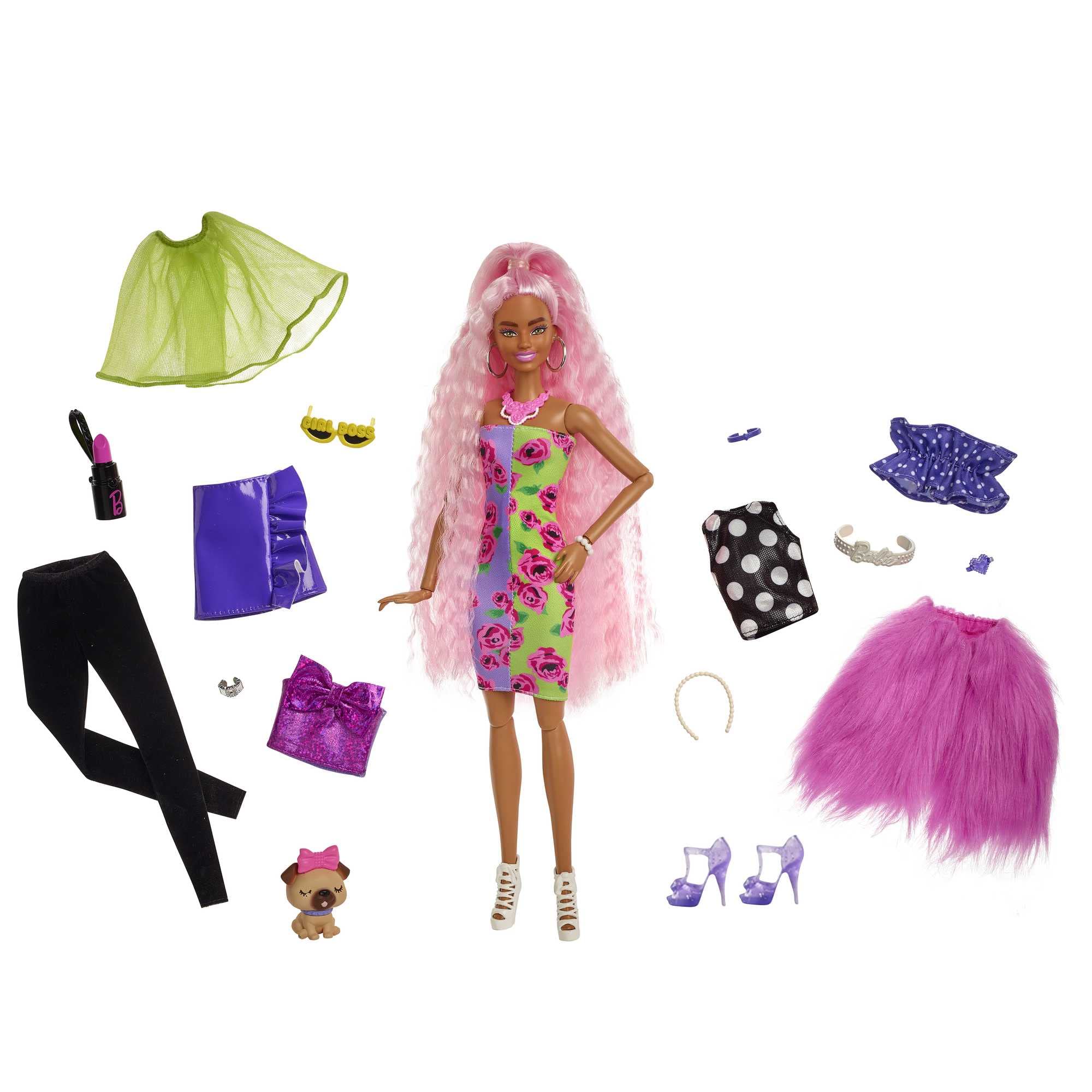 Barbie - Extra Deluxe Bambola e Accessori con Cucciolo, pezzi da abbinare e scambiare per oltre 30 look, articolazioni flessibili multiple, regalo e giocattolo per Bambini 3+ Anni, HGR60