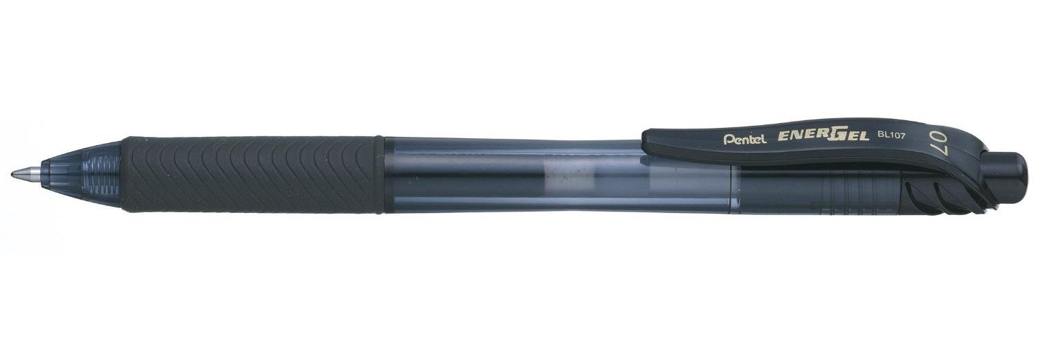 Pentel BL107 Energel X scatto 0.7mm taschina 3 pz Nero