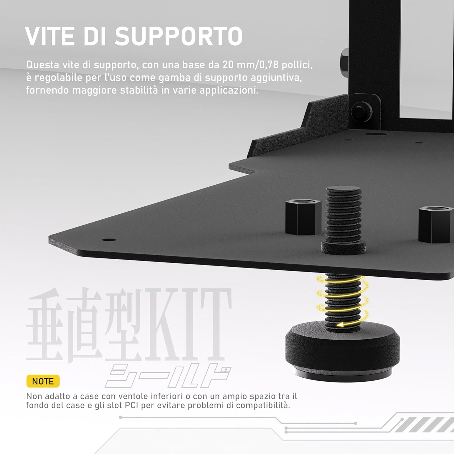Ezdiy-fab Supporto Verticale GPU con Cavo Riser PCIE 4.0 - immagine 5