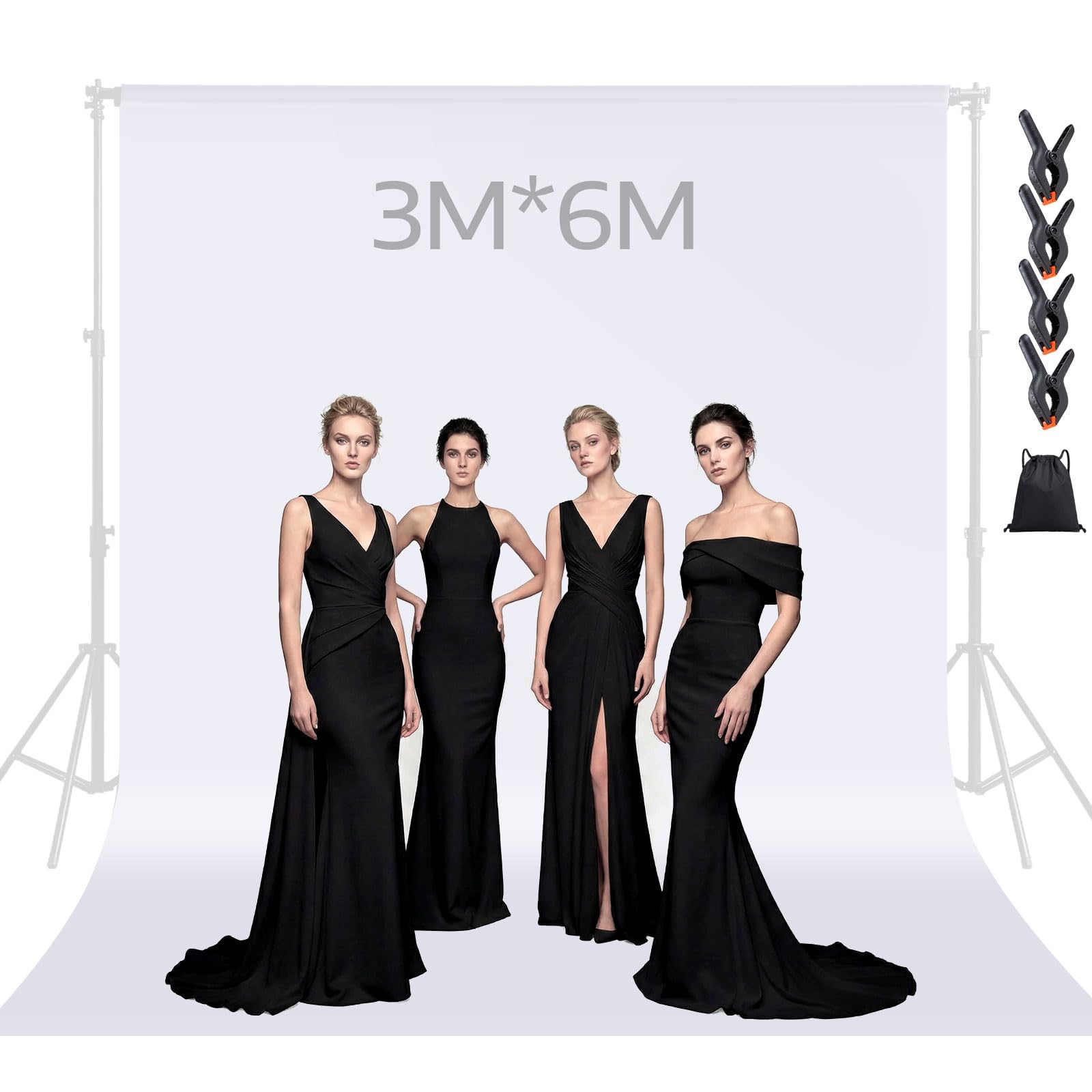 Sfondo Fotografico 3x6M Bianco in Poliestere