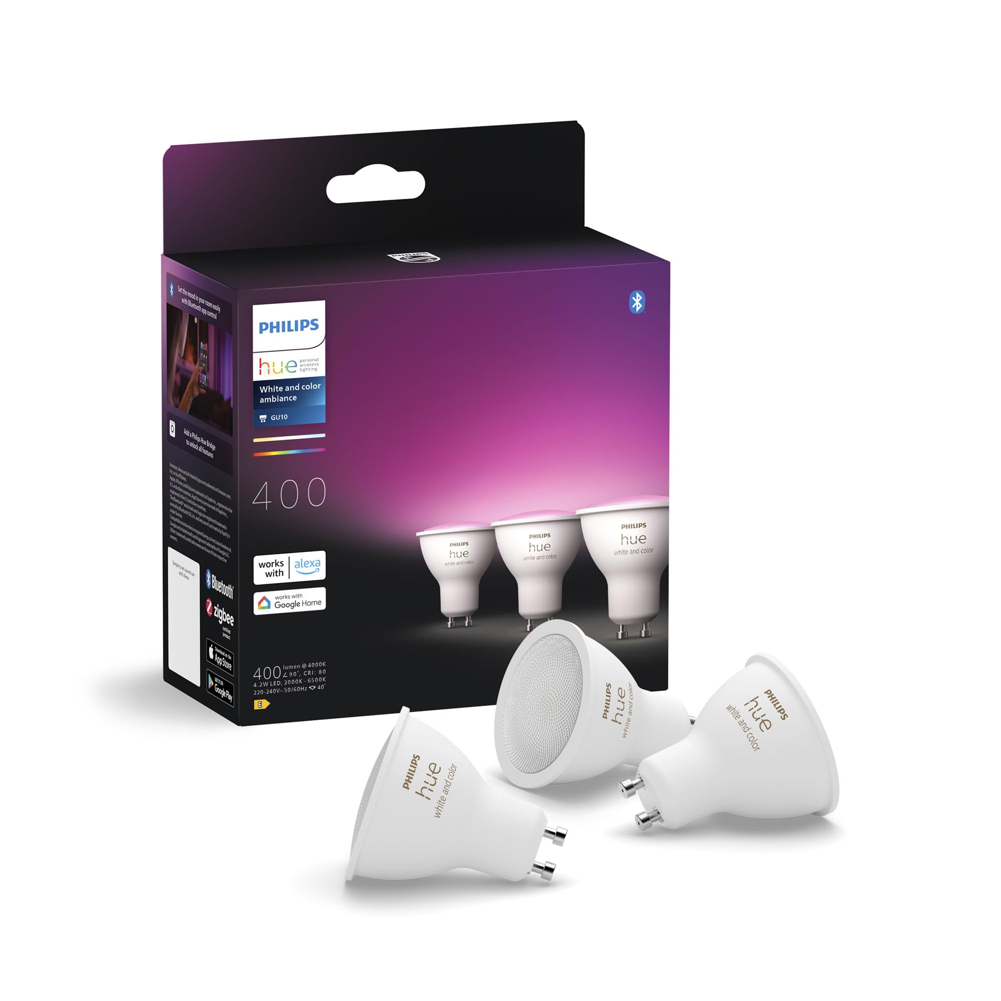 Philips Hue Faretto Smart GU10 (3 pezzi)
