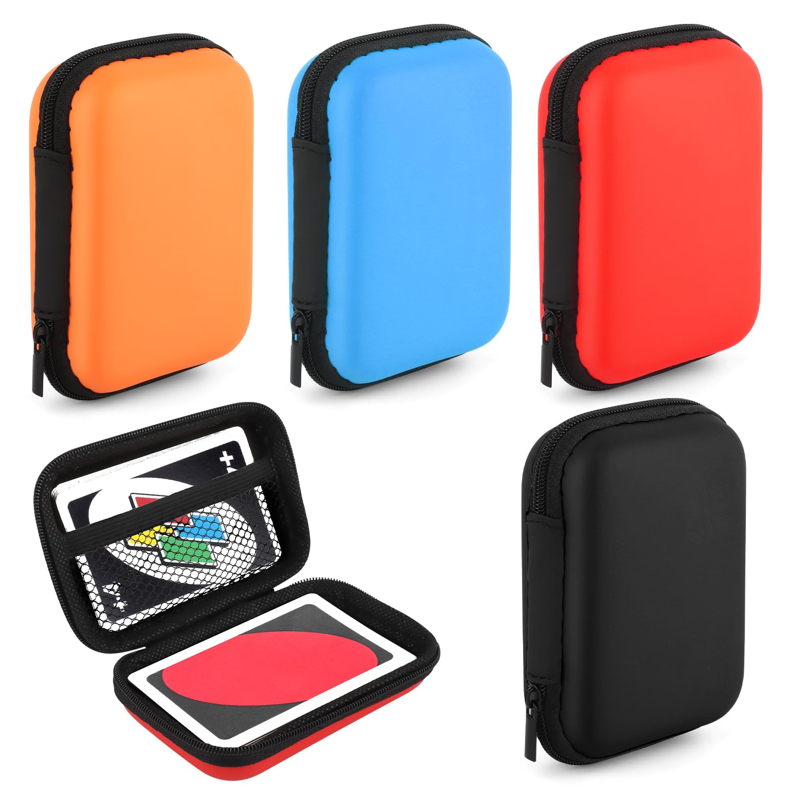 4 Pezzi Custodia Carte da Gioco, Custodia Rigida Scatola Porta Carte da Gioco, Scatola Protettiva per Gioco di Carte per Cuffie Bluetooth, Protegge le Carte Dall'umidità