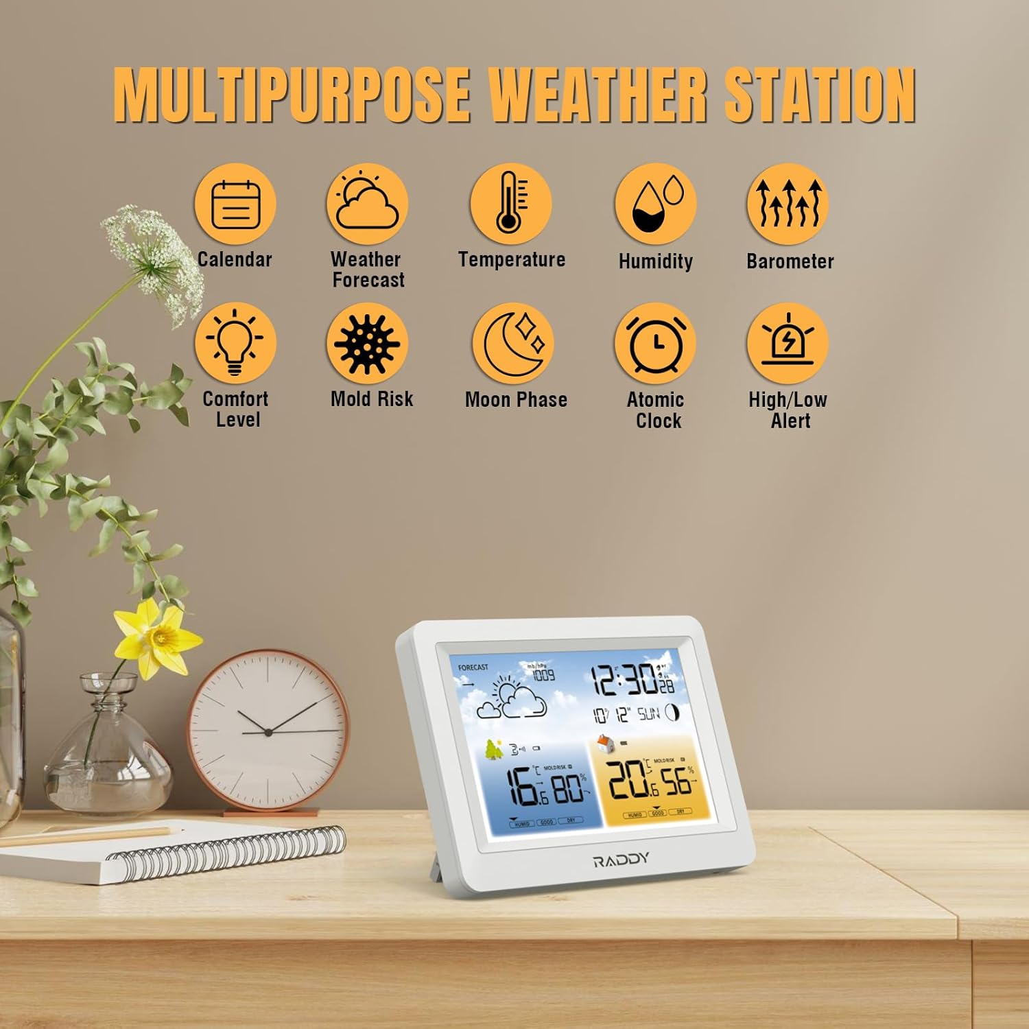 Raddy WM6 Stazione Meteorologica Wireless con Sensore - immagine 2